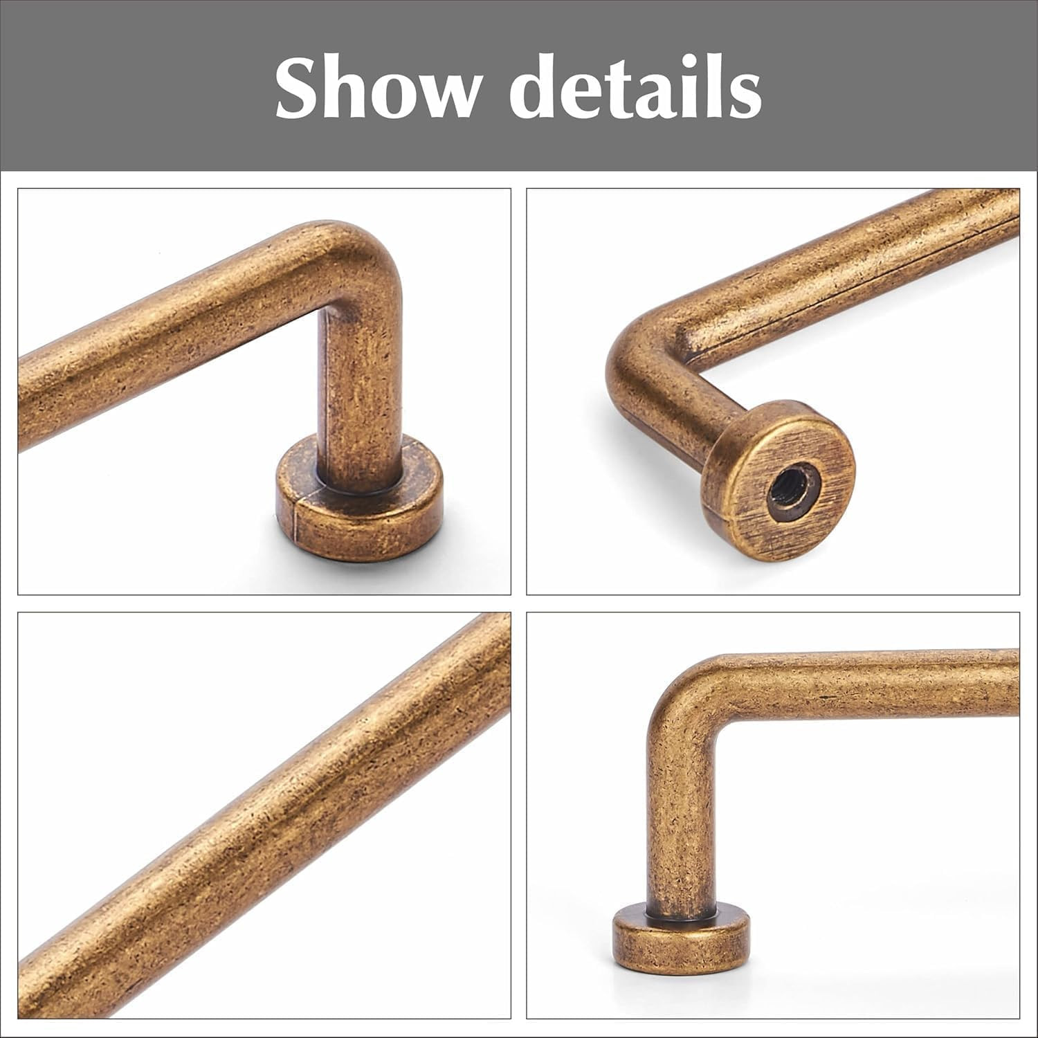 2 Pack 4 Inch Antique Brass Vintage Cabinet Handles & Drawer Pulls – Decorative
