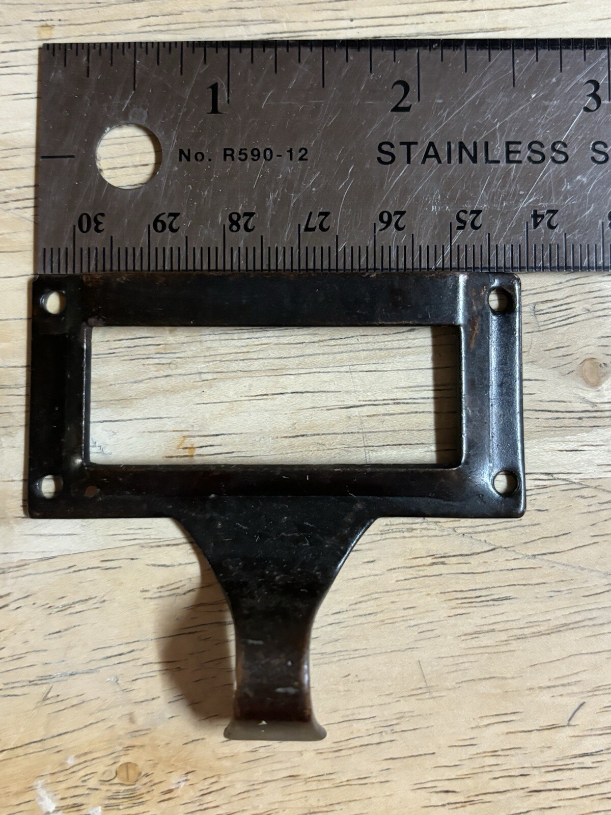 Vintage Metal Bronze Index Finger Drawer Pull Card Holders 24 Available
