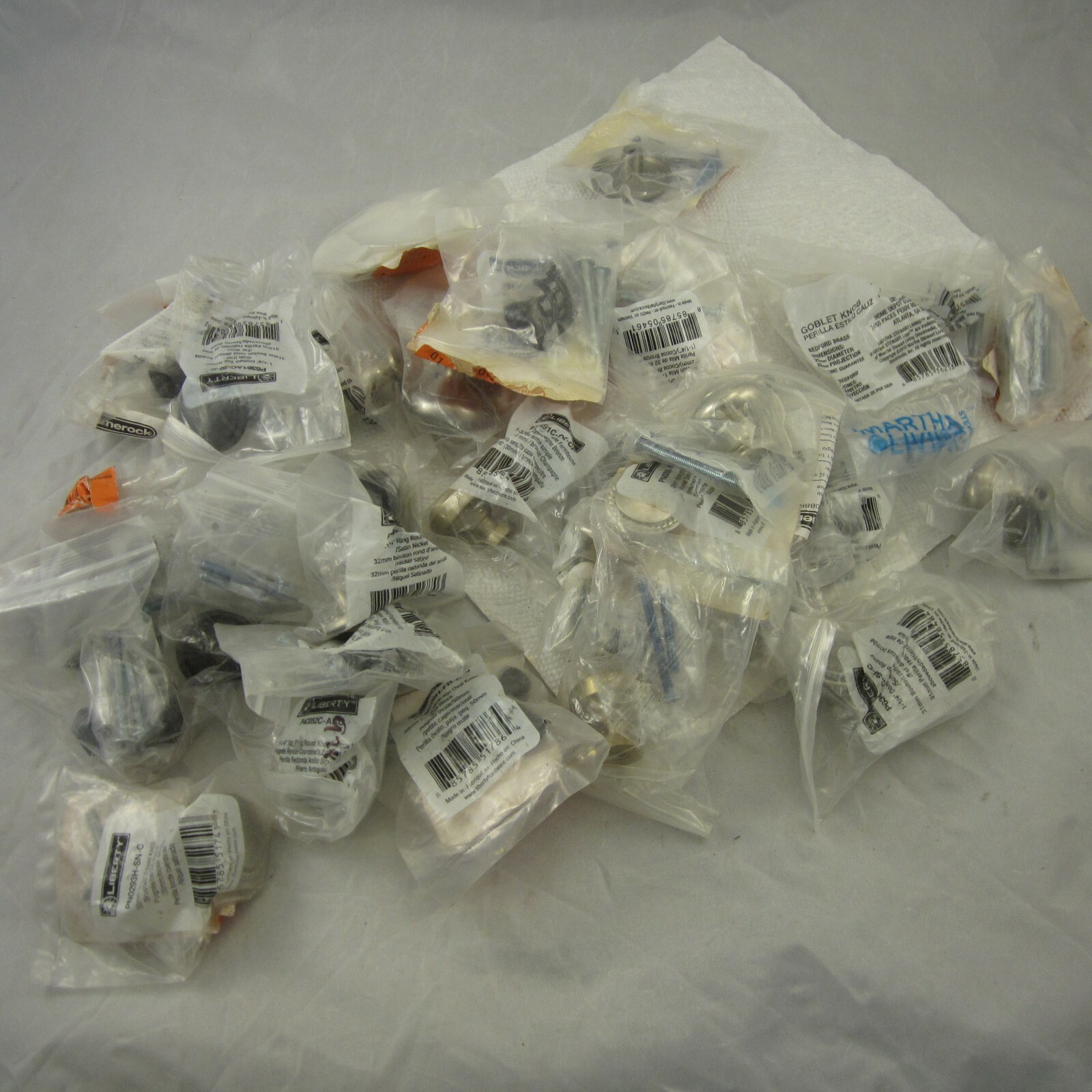 lot of 36 Mixed Cabinet Knobs Drawer Handles Pulls with Screws Liberty Amerock.