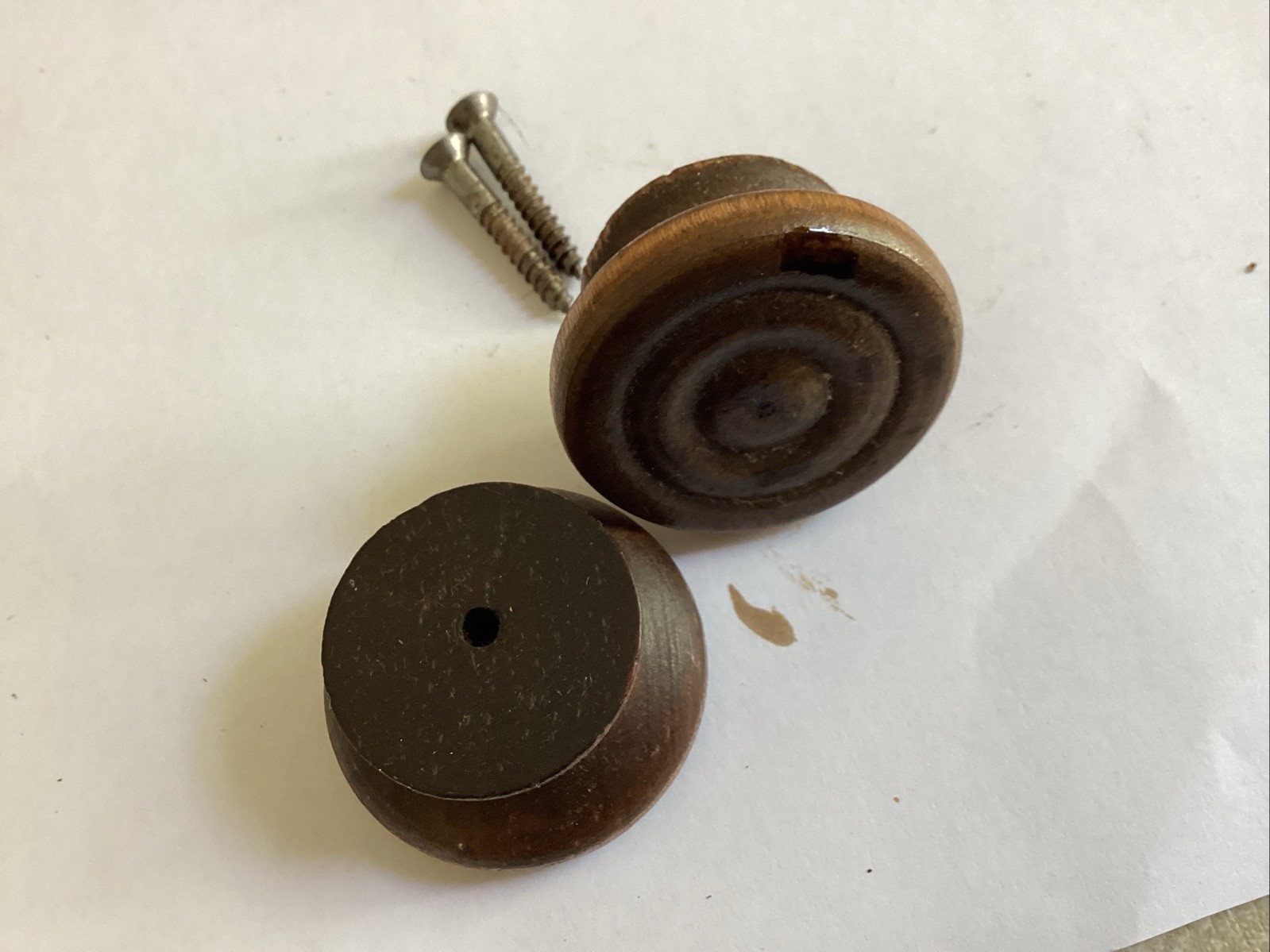 Great Pair Of 1 3/4” Inch Antique Maple Drawer Pulls With Screws