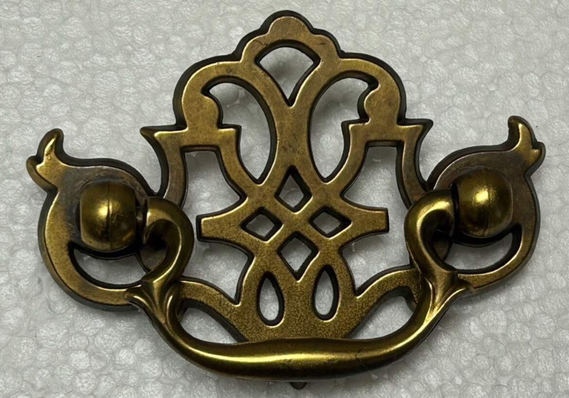 Vintage KBC Keeler Brass Batwing Chippendale Drawer Handles Pulls 2″ Hole