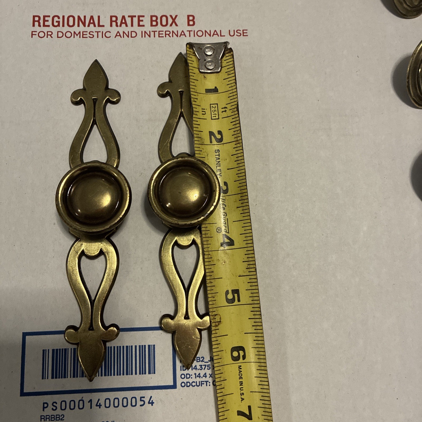 2pcsVintage Pennsylvania House Keeler Brass Co. KBC Cabinet Knobs & Backplates