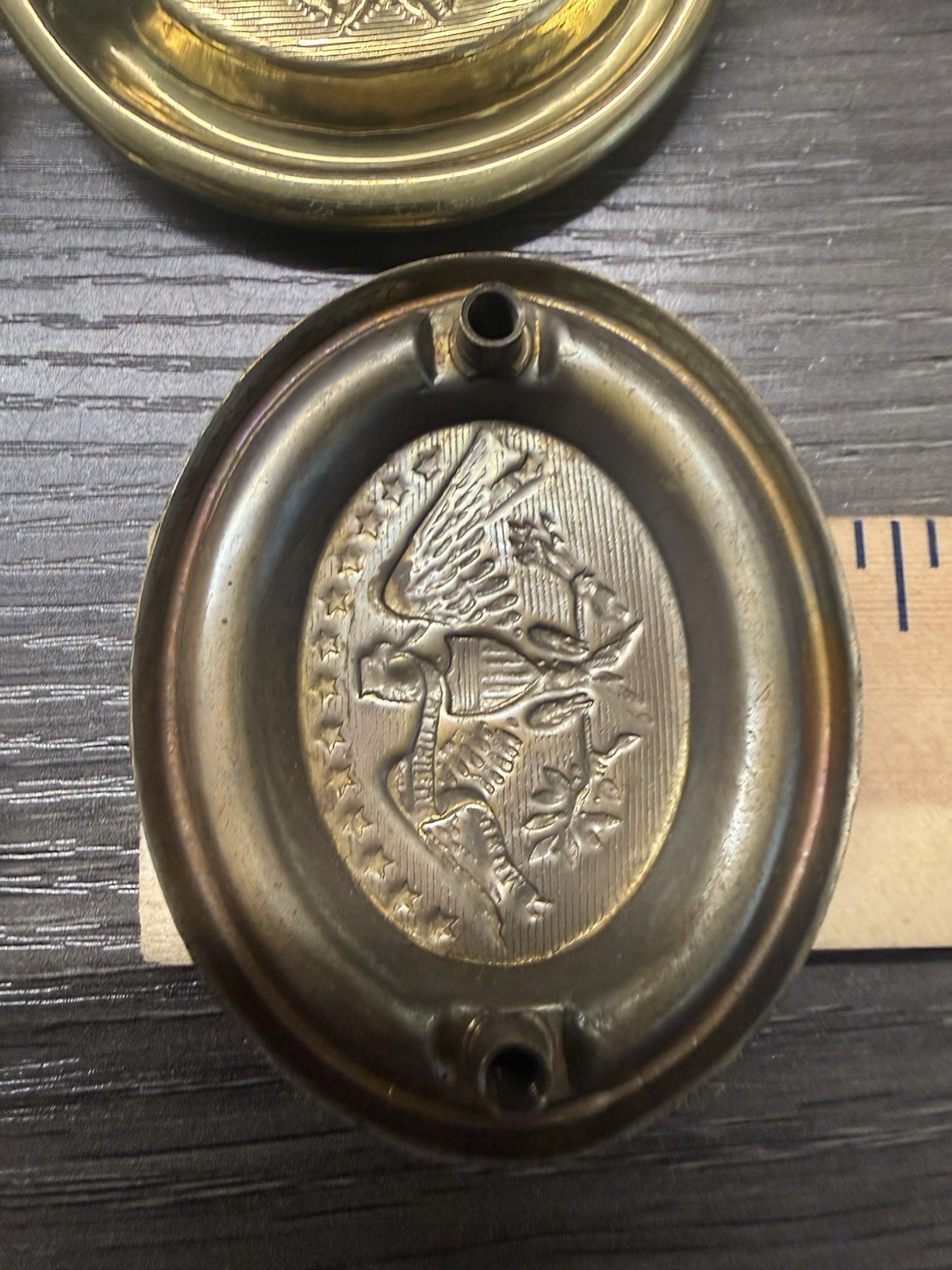 8 RARE Keeler Brass HEPPLEWHITE AMERICAN OVAL EAGLE Drawer Pulls Handles NOS (3)