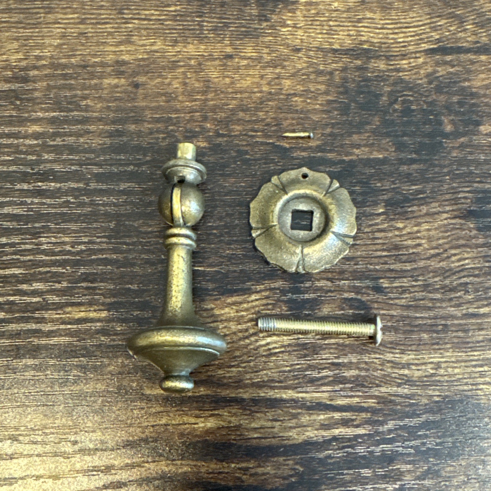 Drexel Esperanto Drawer Pull Teardrop Brass Dresser Handle Backplate Vintage MCM