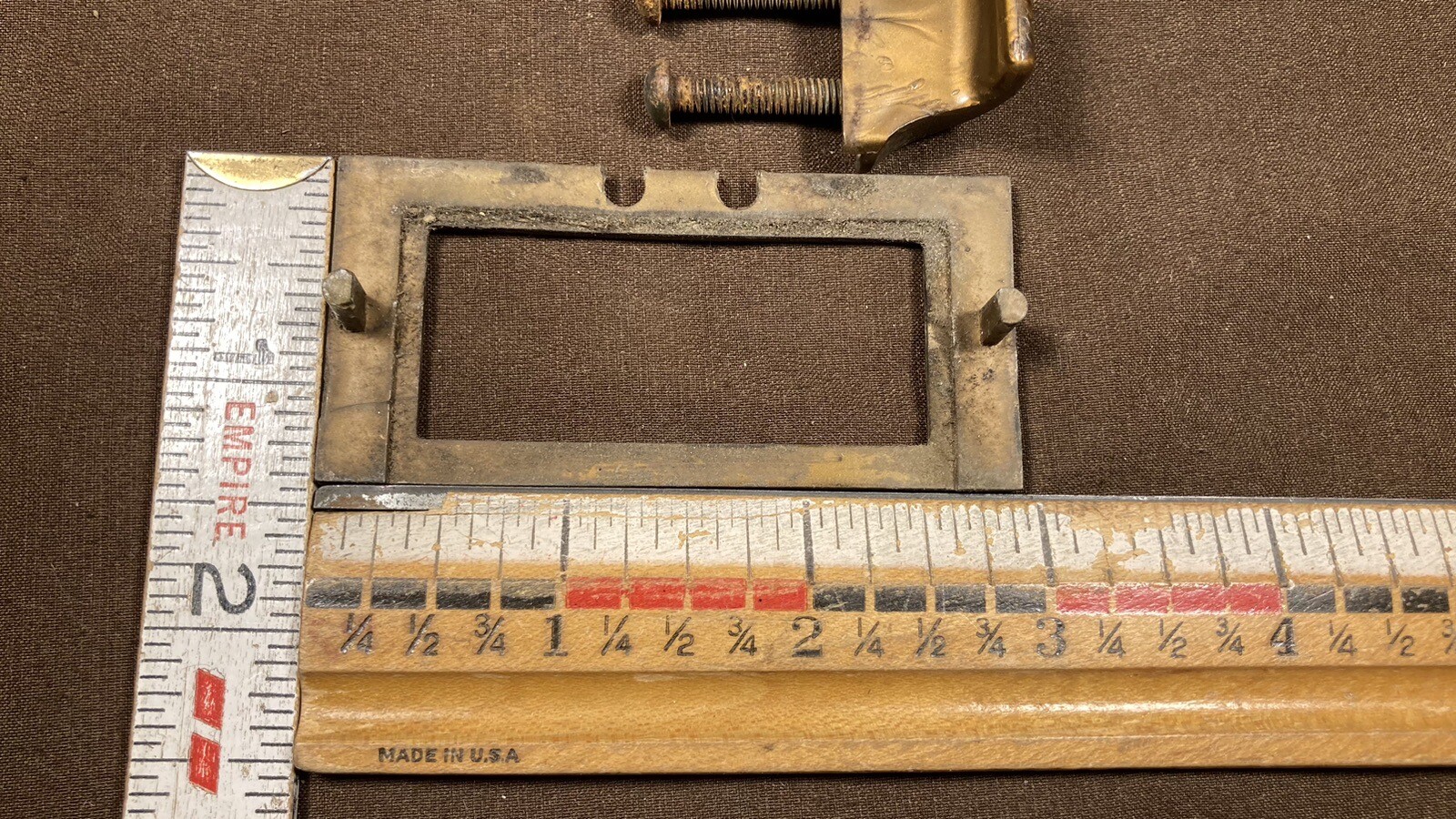 Vintage Original Index Card Drawer Label Holder Library Catalog File Index Pull