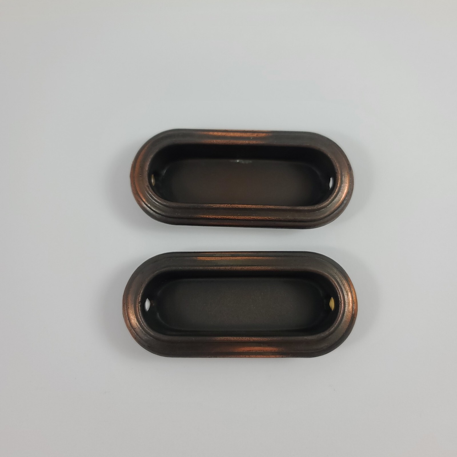 Vintage 1960s Amerock Recessed Drawer Pull Pair Finger Pull 1582