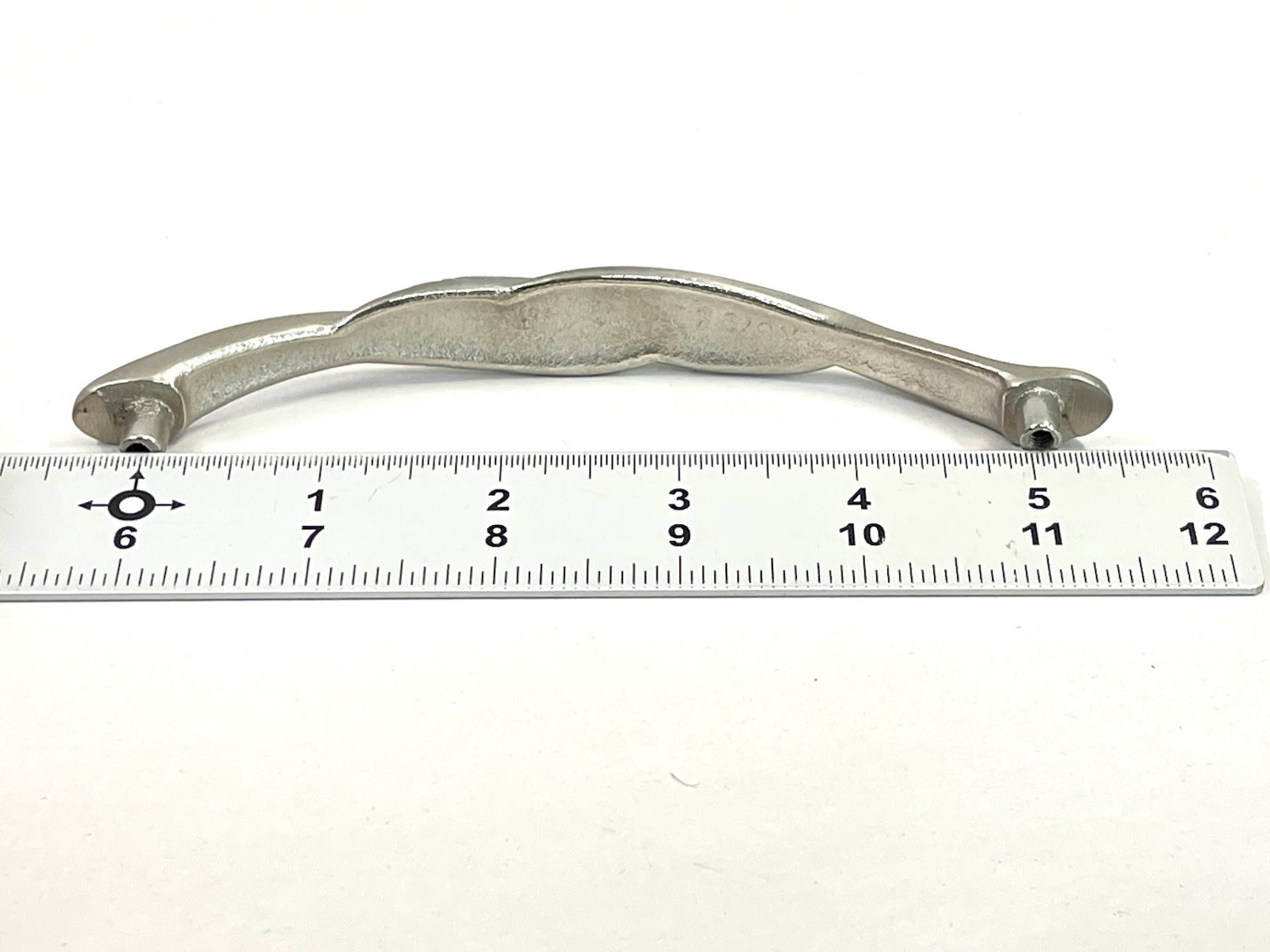 KBC Vintage Drawer Pull Fixed Handle Hammered Nickel Twist 5.15″ OCB lot#7414