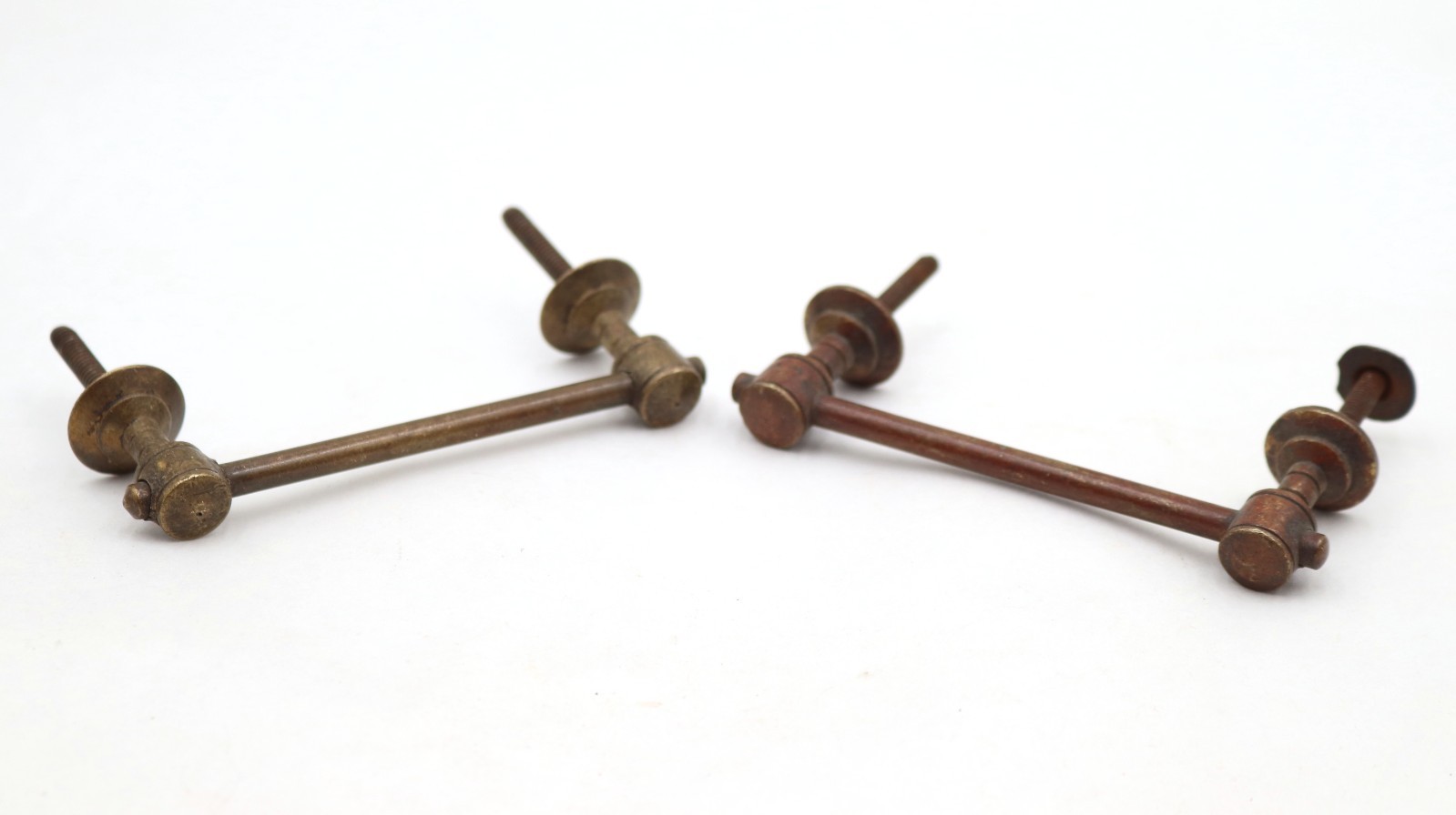 Pair of Vintage Traditional 4.25 in. Brass Drawer Pulls