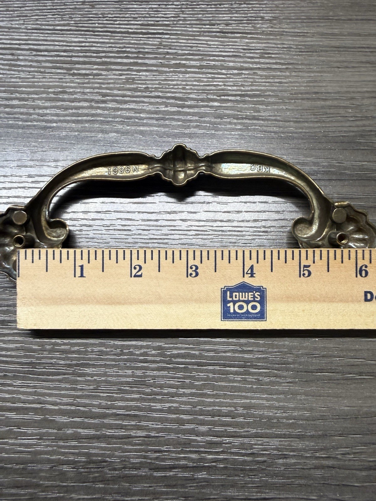 Vintage Keeler Brass Co. Solid Brass Cabinet Drawer Pull 7 Inches Pull (65)