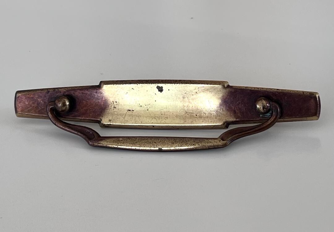 (4) Mid-Century Dresser Drawer Drop Handle Pulls 7″ Long / 4.5″ Screw To Screw