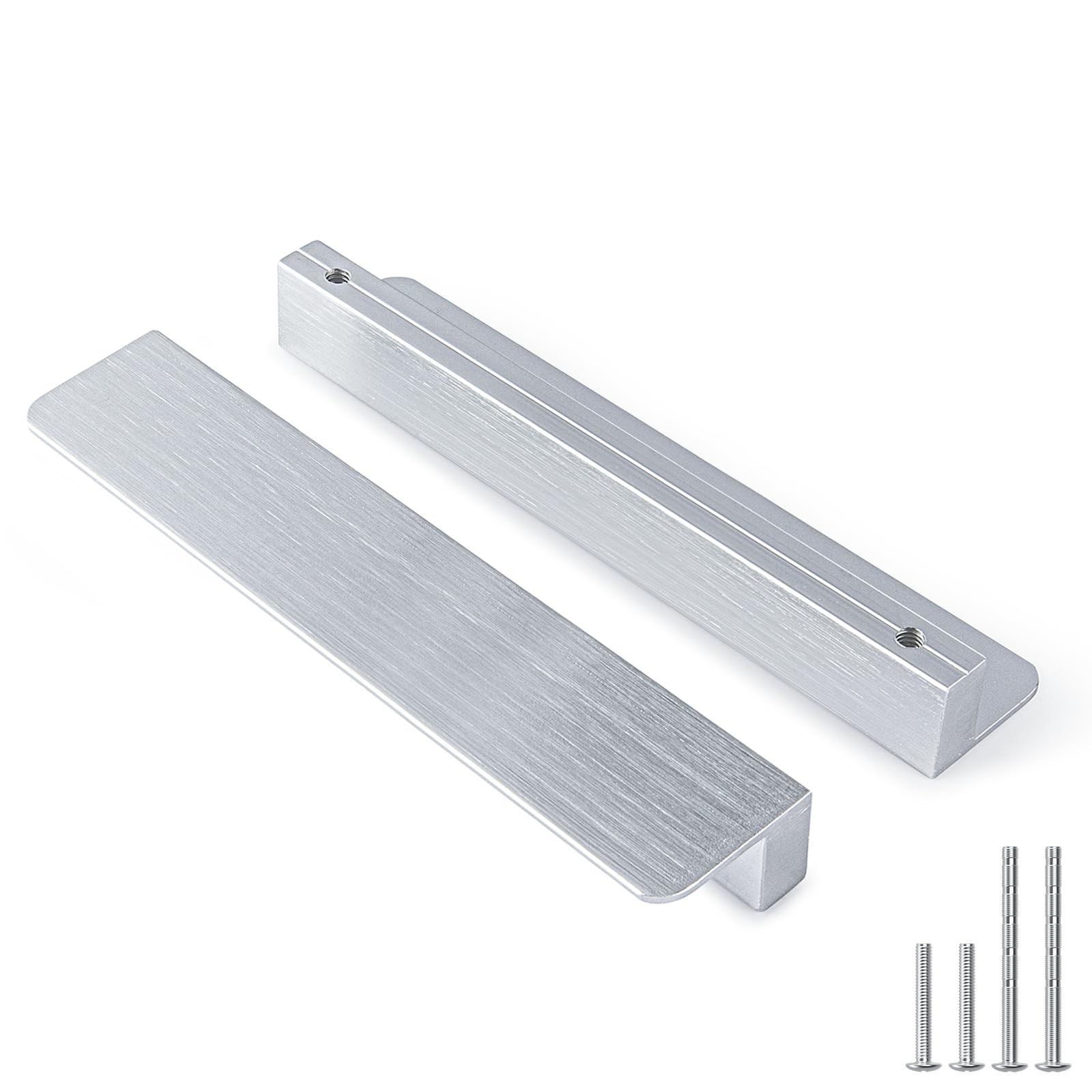 Peaha 10 Pack 6-5/16 Inch Brushed Nickel Cabinet Handles Finger Pulls For