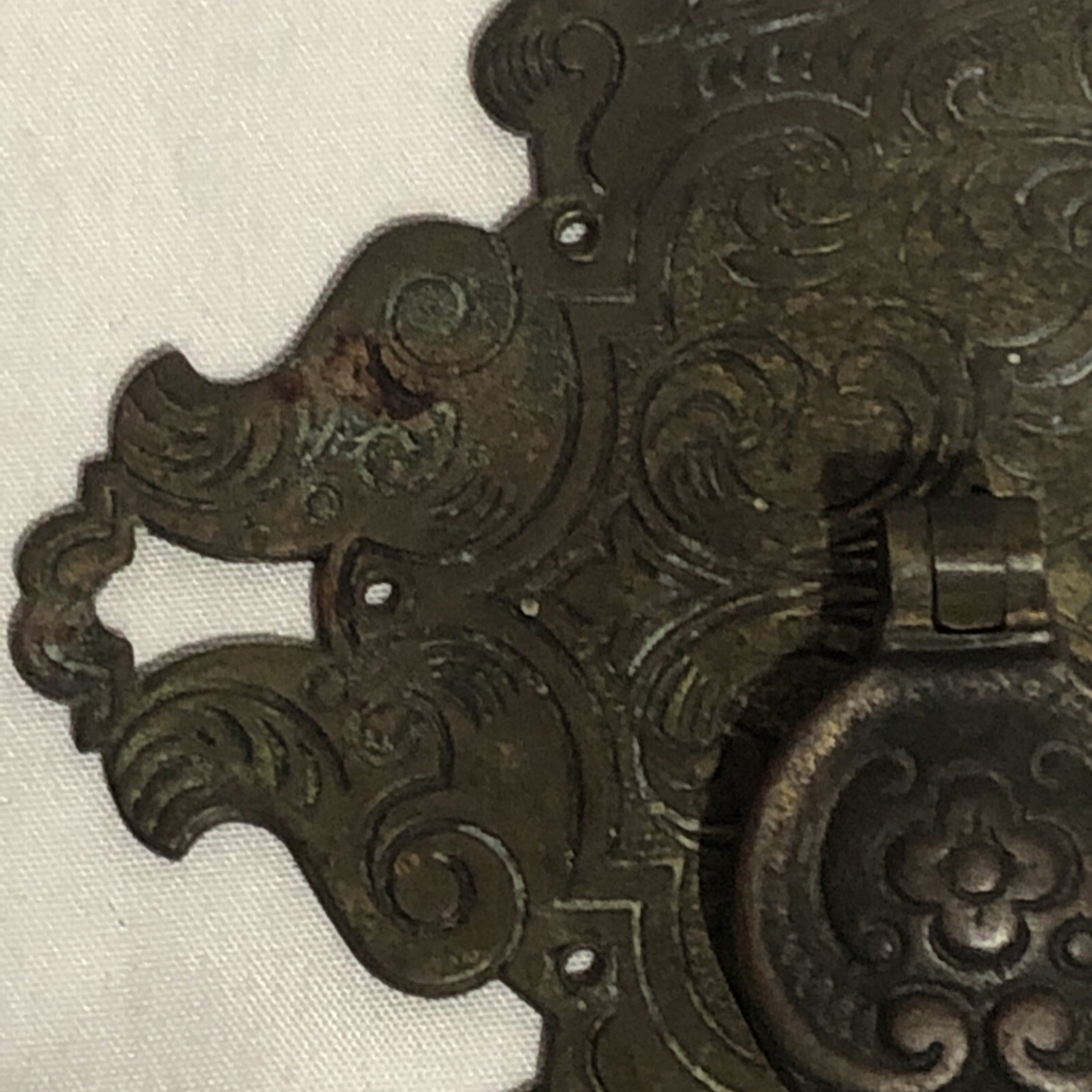 Antique English Brass Drawer Pull Crofts & Assinder /u5a