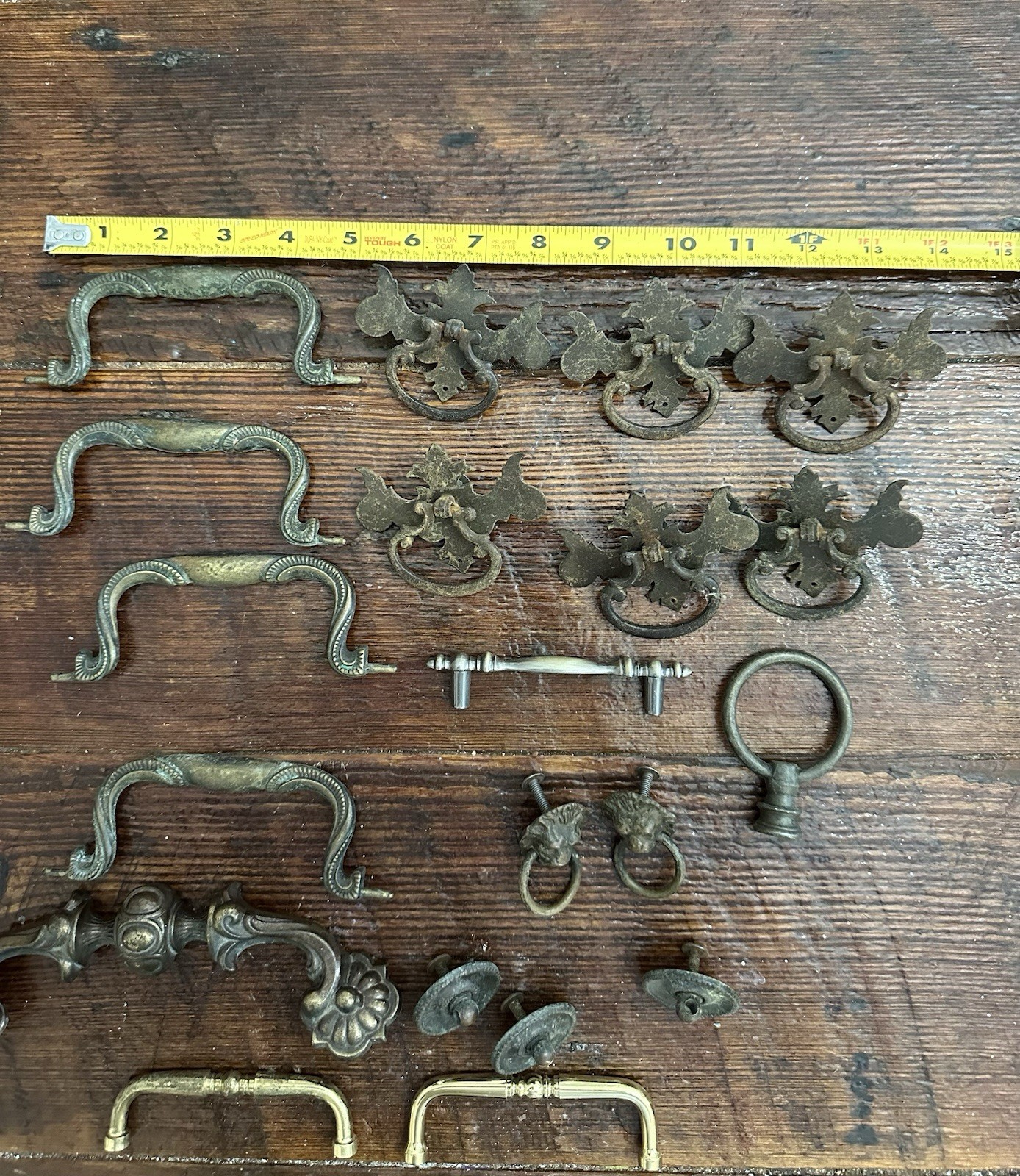Antique & Vintage Mixed Lot Brass Metal Drawer Pulls Handles Parts & Hardware