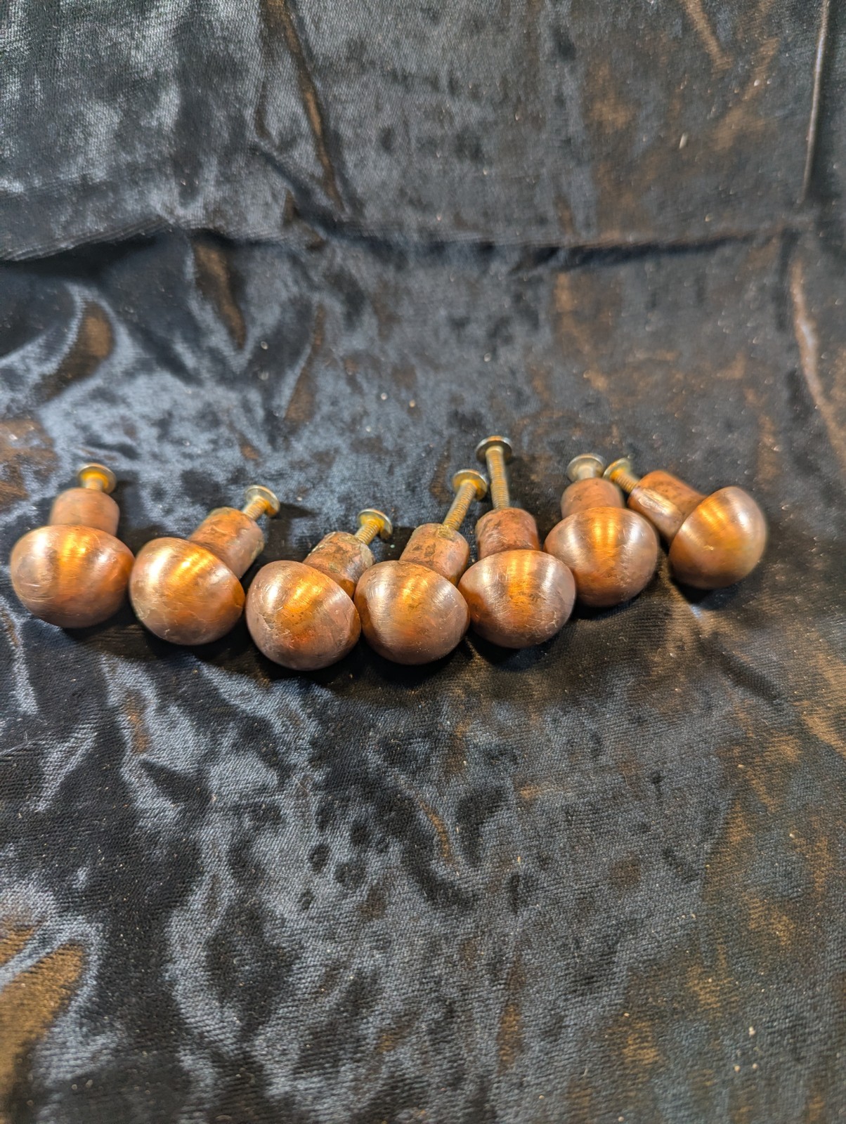 7 1″ X 1 1/4″ Mushroom Brass Drawer Pulls