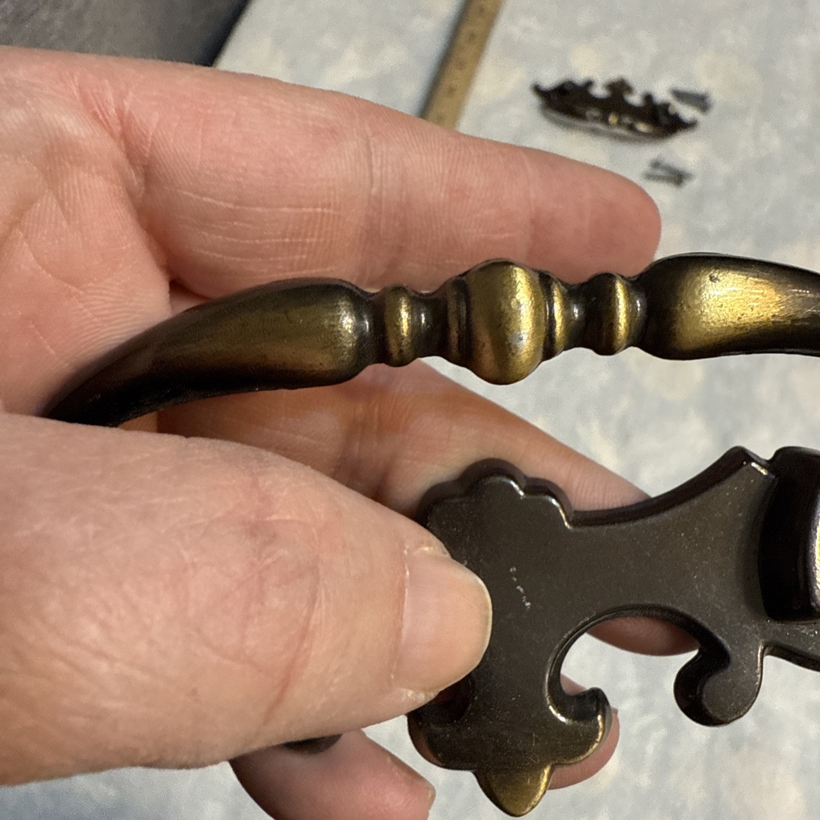 3 Vintage Amerock 152-1 Batwing Drawer Pull Handles 4.75” Long