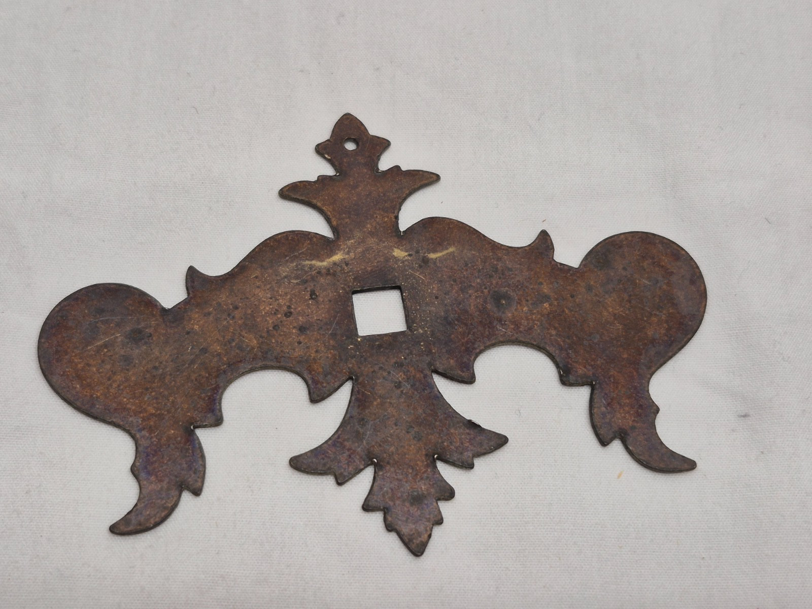 Antique Chippendale Colonial Drawer Cabinet Pull Back Plate Furniture Hardware