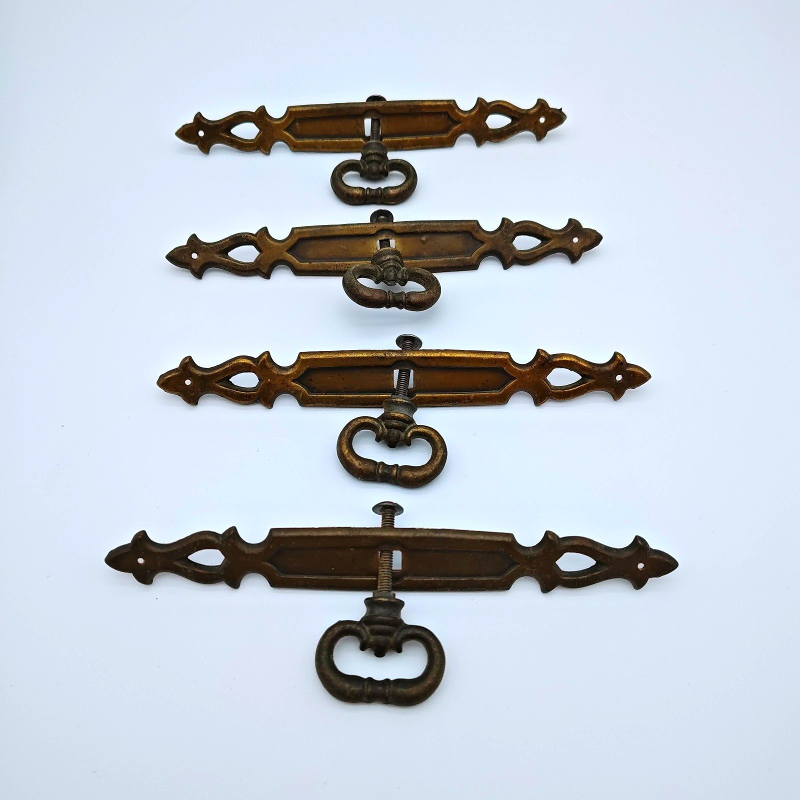 Set 4 Amerock A9711DC Gothic Spanish Revival Bail Drawer Pull Cabinet Pulls