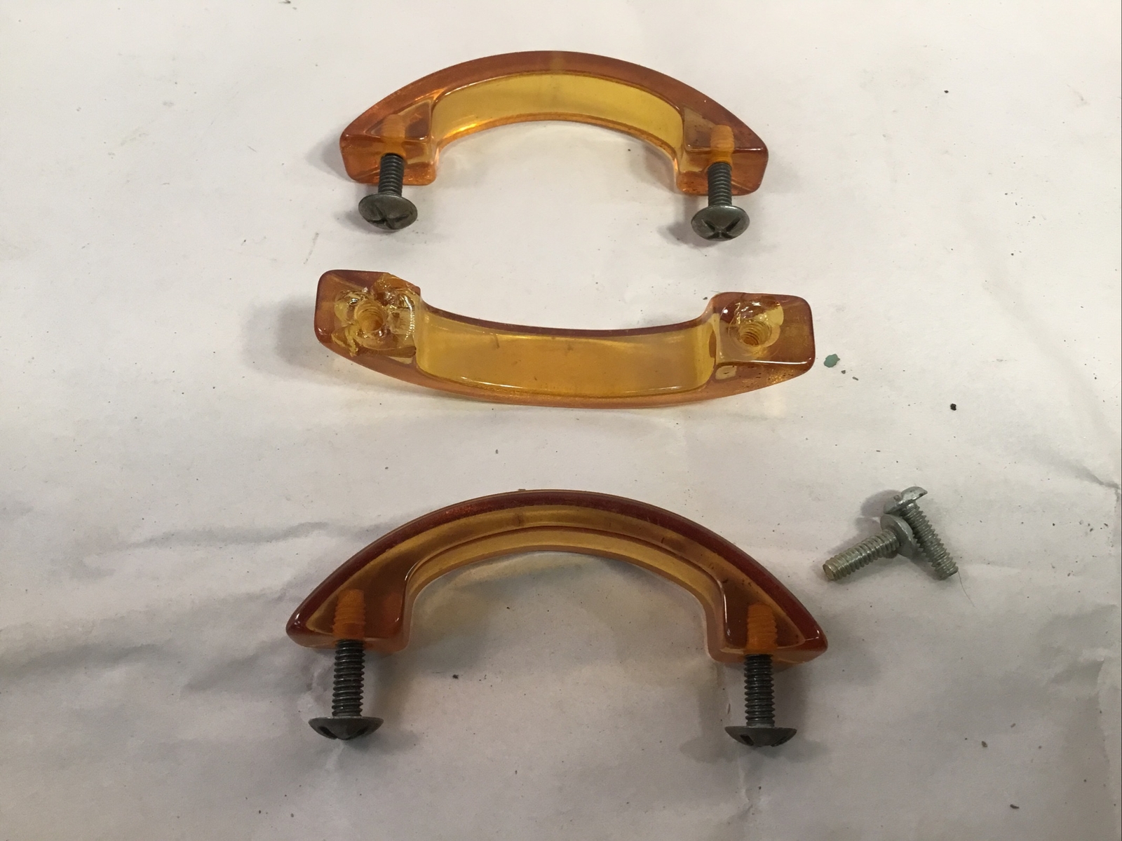 Vintage Drawer Pulls, Painted, Mid Century Modern. ~37 total