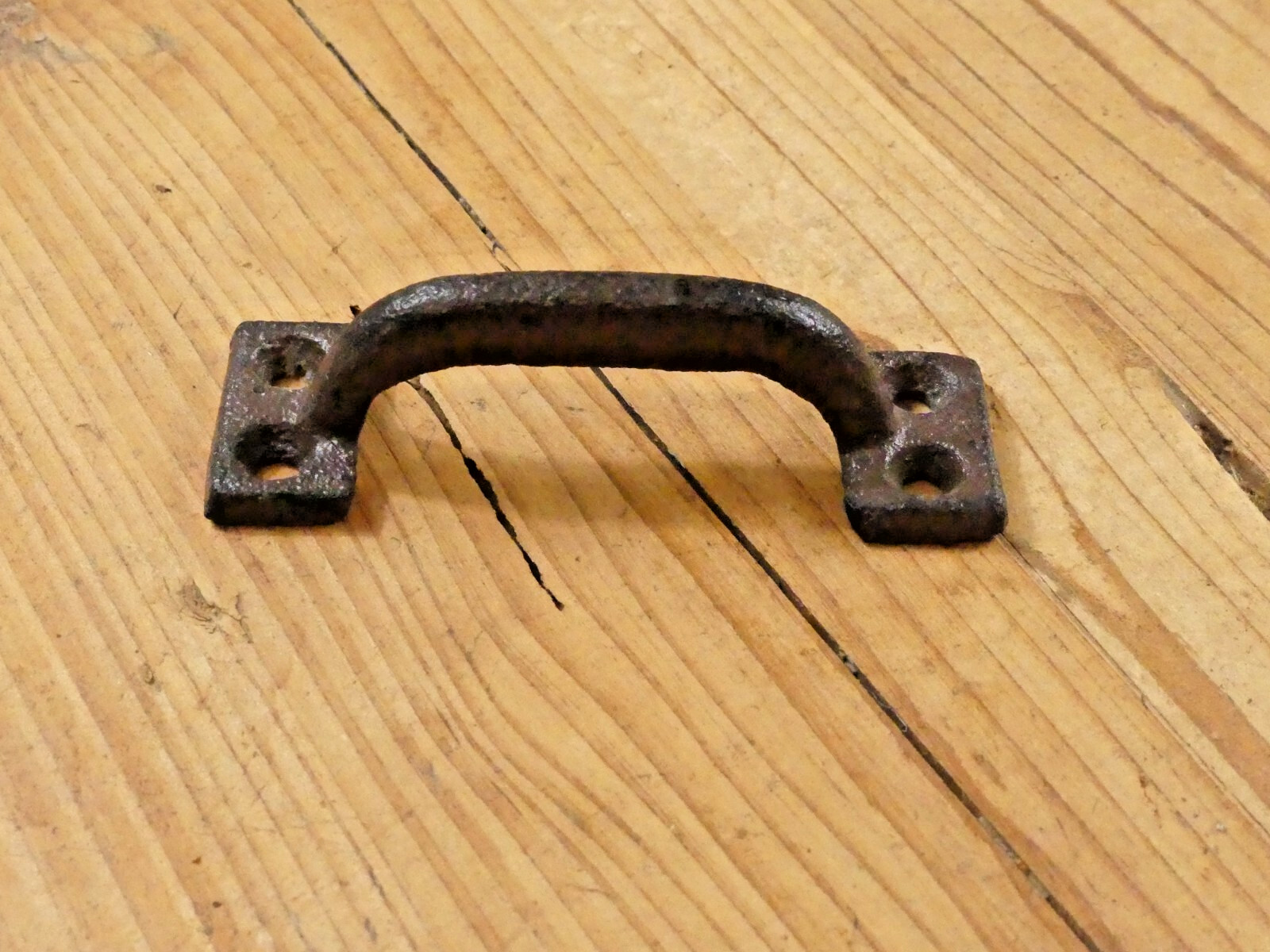 10 CAST IRON HANDLES RUSTIC DRAWER PULLS SMALL 3 5/8″ LONG KITCHEN WINDOW DOOR