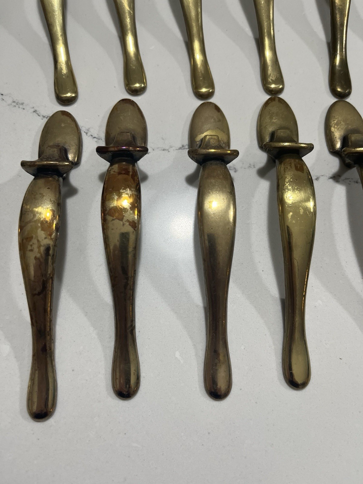 Lot 63 Vintage Amerock Brass Drawer Cabinet Pulls Handles Hardware 1980s