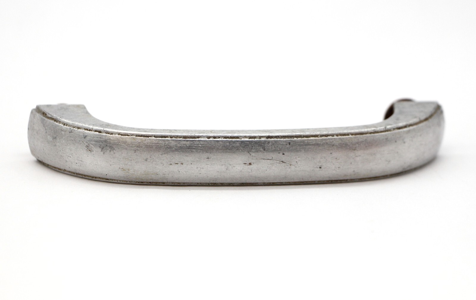 Vintage 4.5 in. Art Deco Brushed Aluminum Bridge Drawer Cabinet Pull
