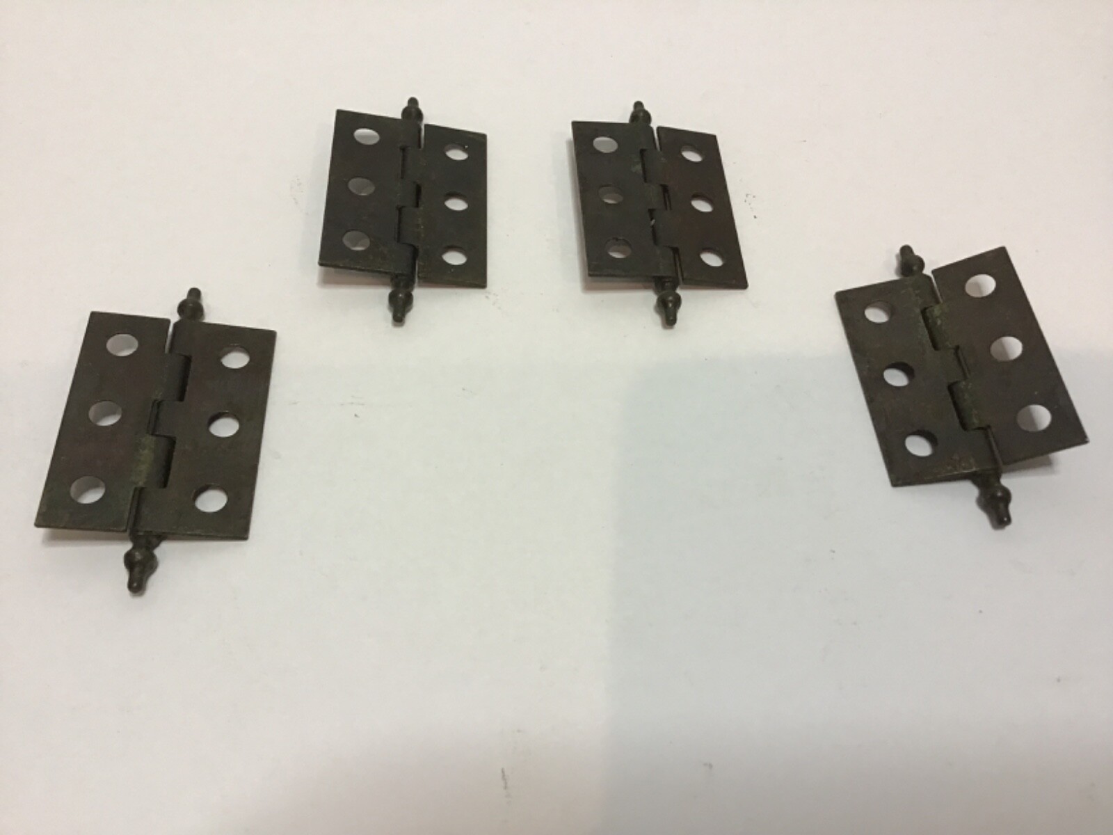 VINTAGE-(18 PCS) HARDWARE~METAL BATWING DROP BAIL PULLS~KEY BACKPLATES~HINGES