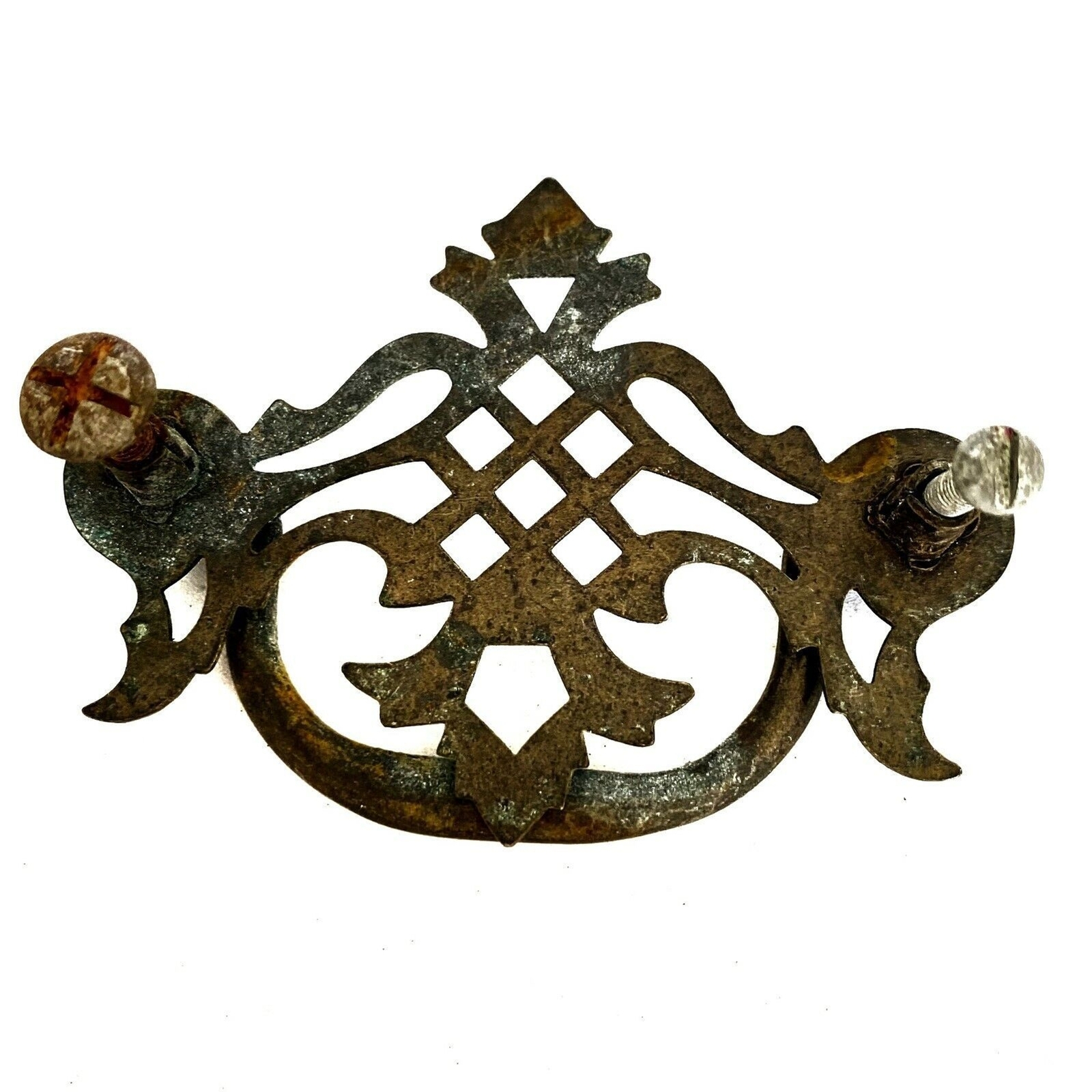 Metal Dresser Knob Drawer Hutch Cabinet Handle Pull Hardware Ornate Brass Color
