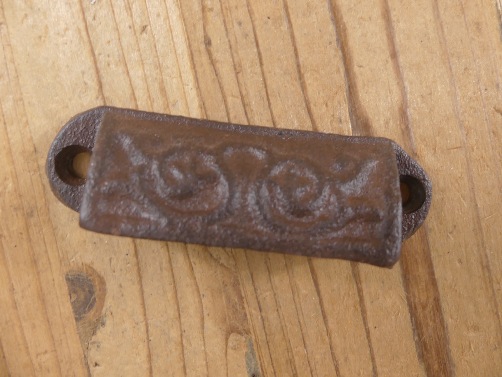 10 CAST IRON BROWN ORNATE PULLS DRAWER CABINET BIN HANDLES RUSTIC VINTAGE ORNATE