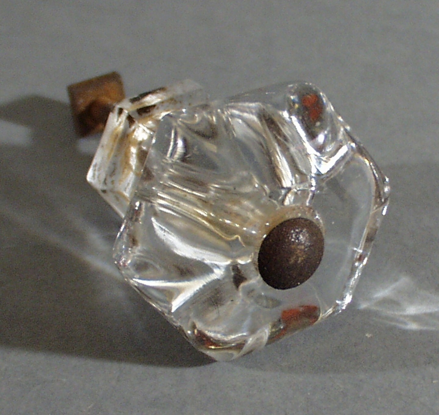 3 VINTAGE ASSORTED SHAPES COUNTRY CLEAR GLASS DRAWER PULLS