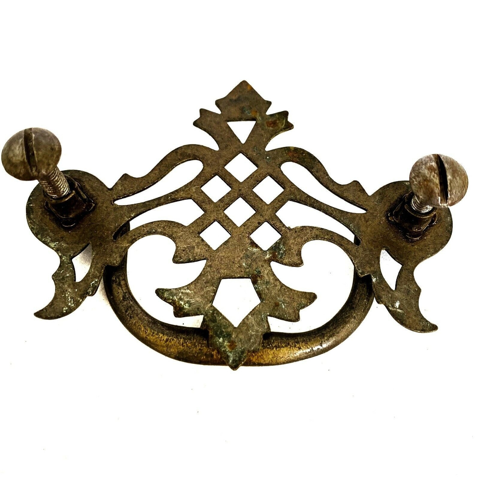 Metal Dresser Knob Drawer Hutch Cabinet Handle Pull Hardware Ornate Brass Color