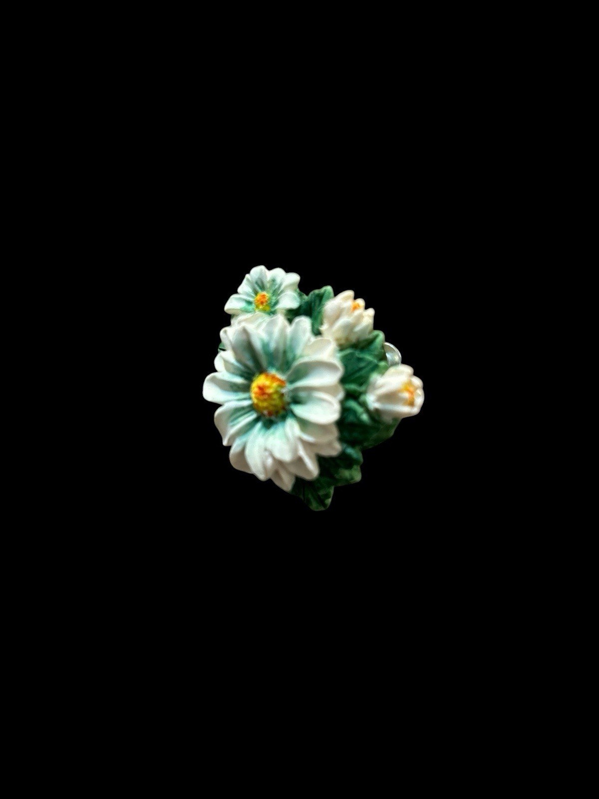 Floral Daisy Drawer Cabinet Knobs Set Of 6 1.75″ Dia.