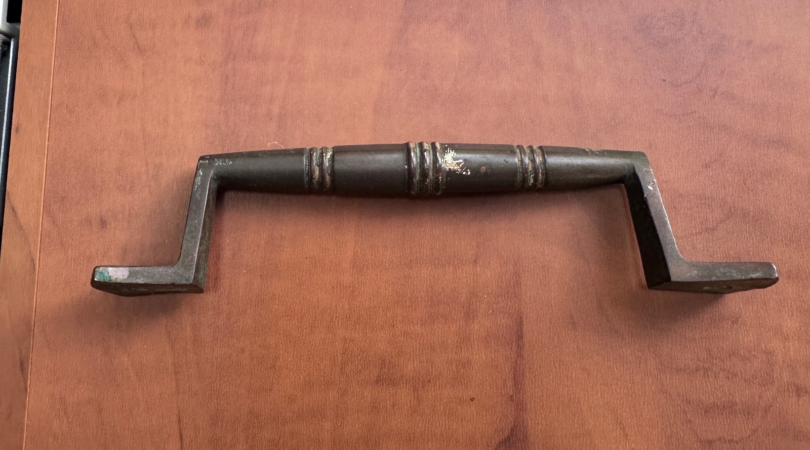 Large Antique Vintage Solid Brass Chest Trunk Desk Cabinet Handle Drawer Pull