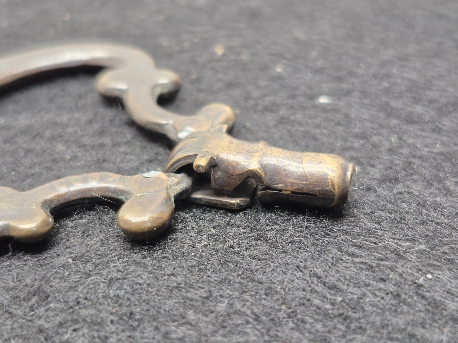 Vintage Antique Ornate Metal Drawer Pull Hardware Drop Ring Knob Bail Furniture