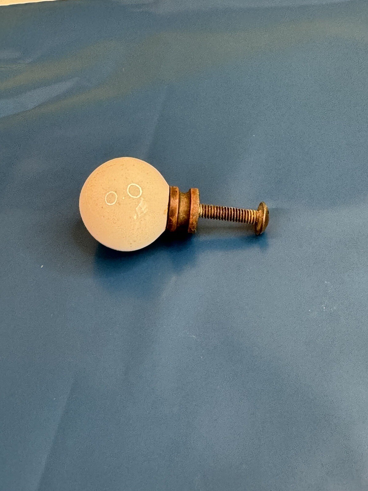 Drexel Declaration Drawer Pull Porcelain White Vintage Mid Century Kipp Stewart
