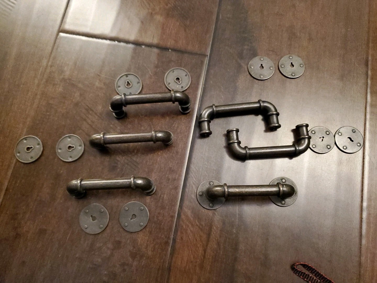 Six 3.5″ Industrial Farm Bronze Tone Cabinet Handle Drawer Pulls 3″ Hole-Hole