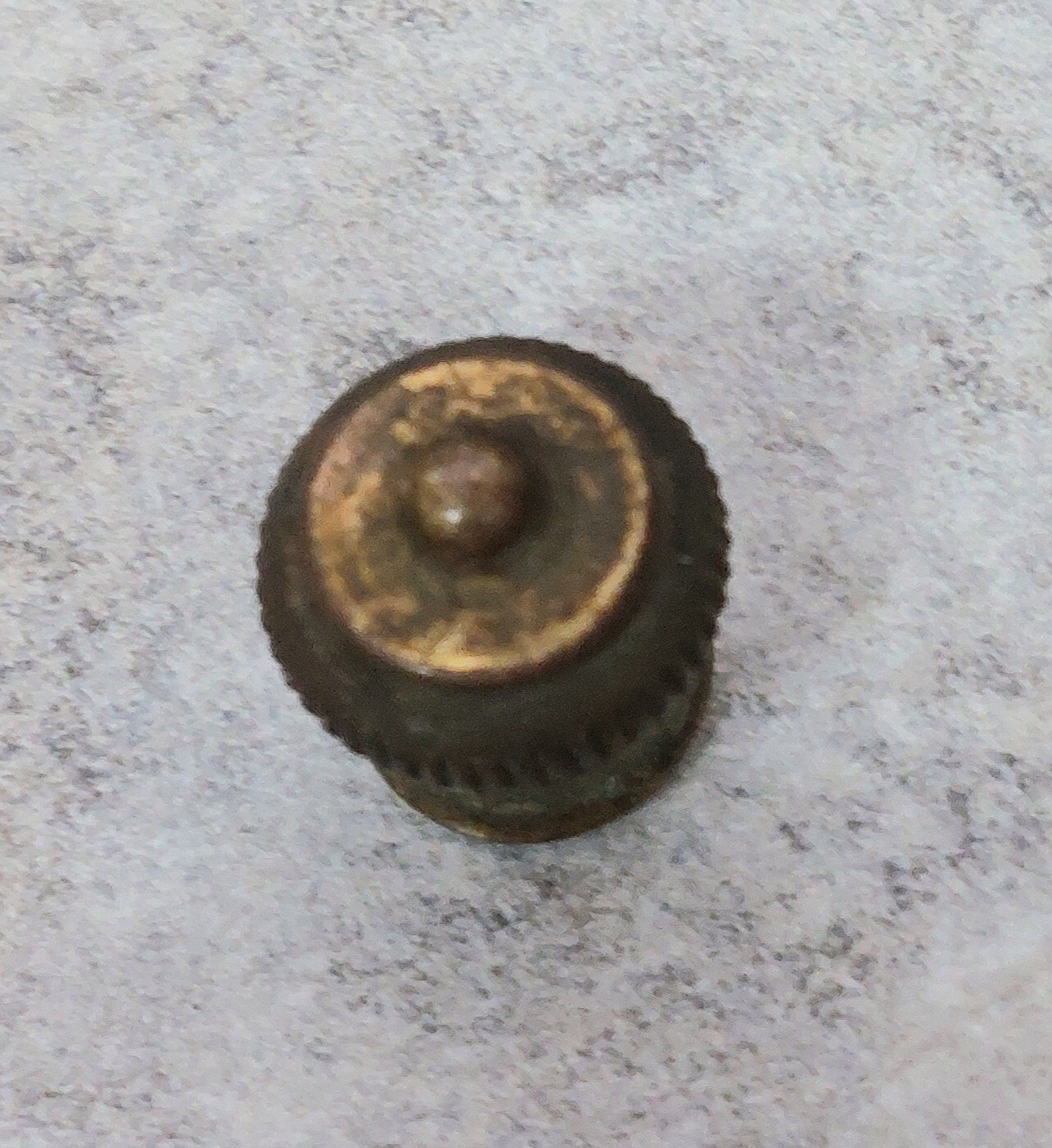 Antique Brass Drawer Knob 7/16″ Small Secretary Desk Barrister Bookcase Part