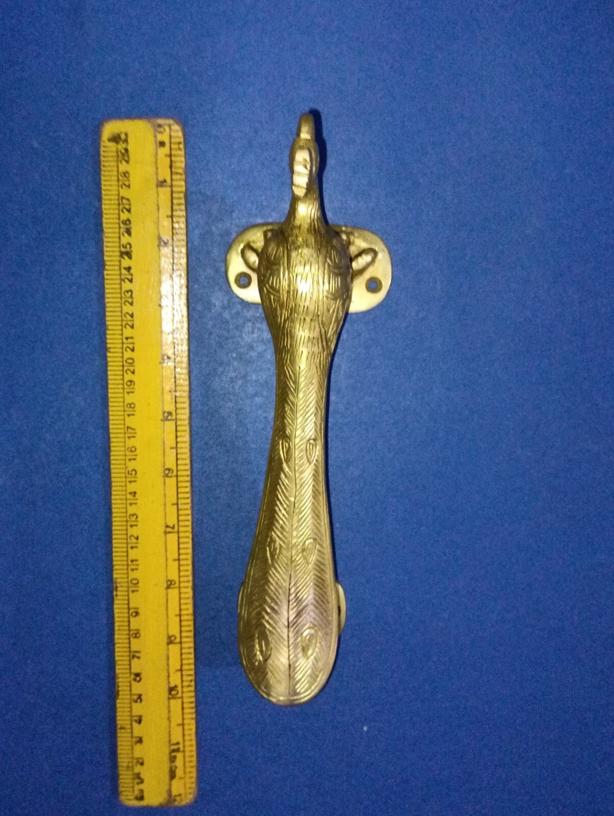 Brass Peafowl Cabinet Pull Peacock Fingers Base Cabin Entrance Door Handle HK506