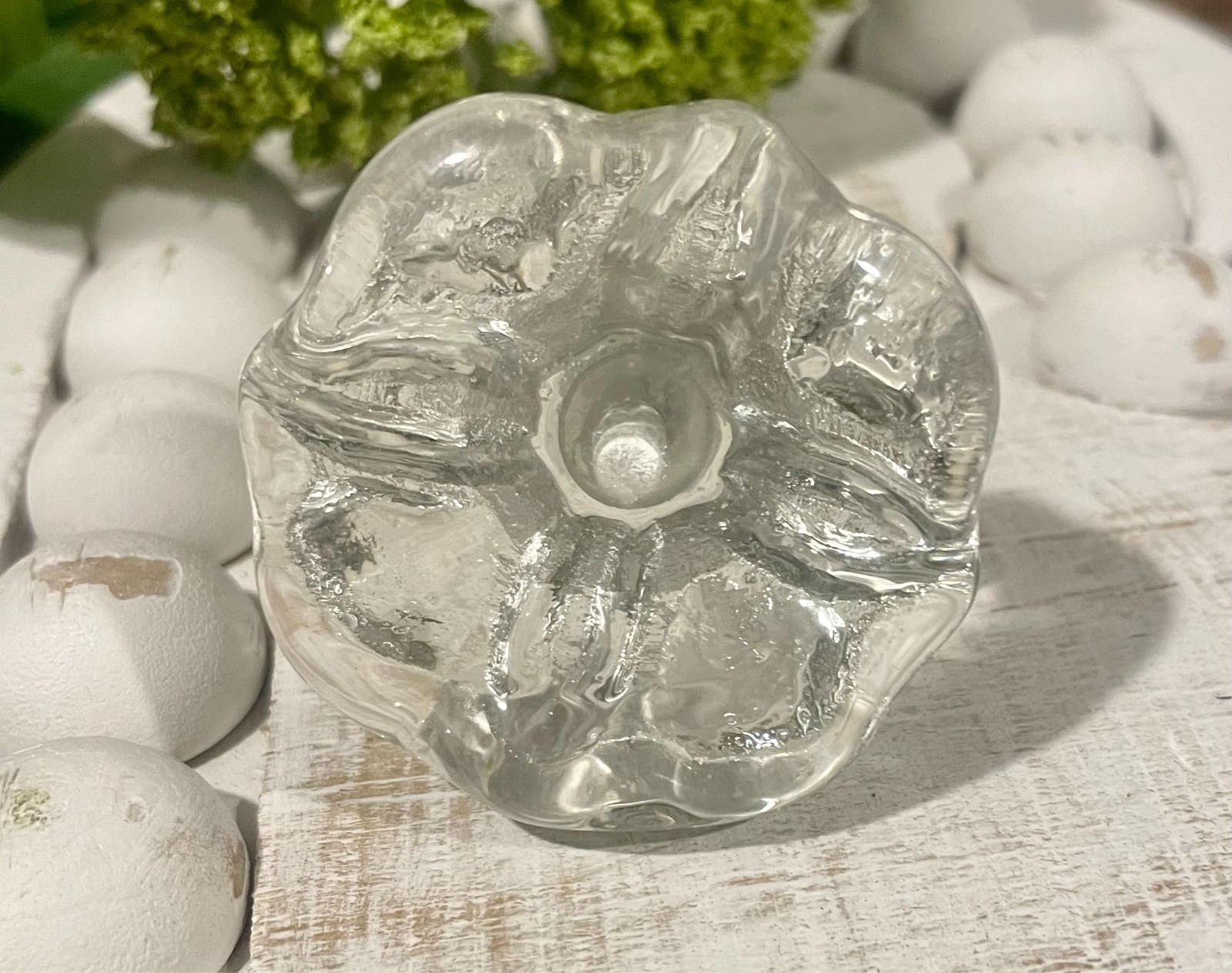1; VINTAGE HOLLYWOOD REGENCY CRYSTAL clear GLASS DRAWER CABINET KNOBS HANDLES