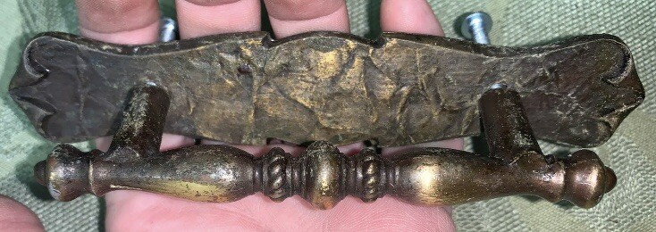Amerock Carriage House Drawer Pull & Backplate W screws 176A-1 BRASS (11) 1971