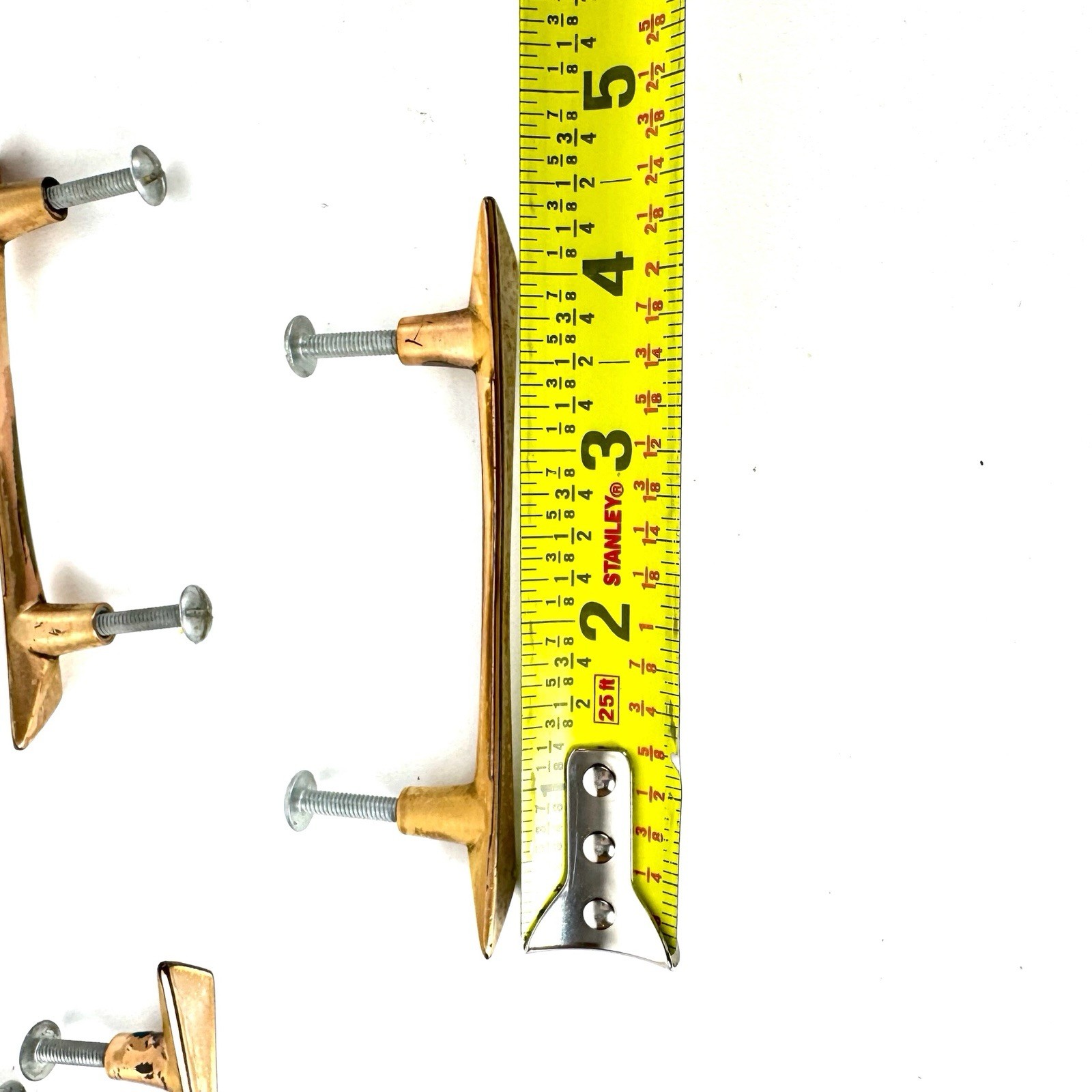 MCM Drawer Pulls Copper-Tone Art Deco Bow Tie 4.5” Width Lot Of 5