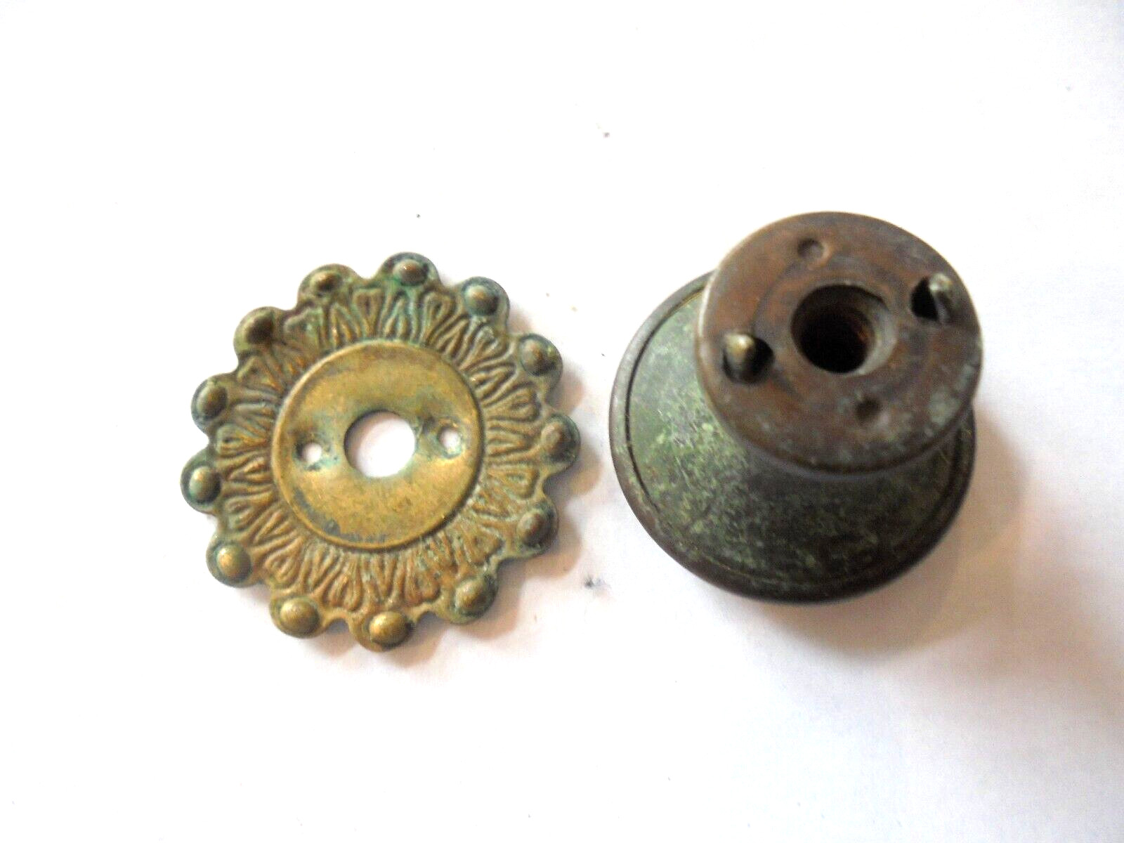 Antique Metal Drawer Pull with Back Plate