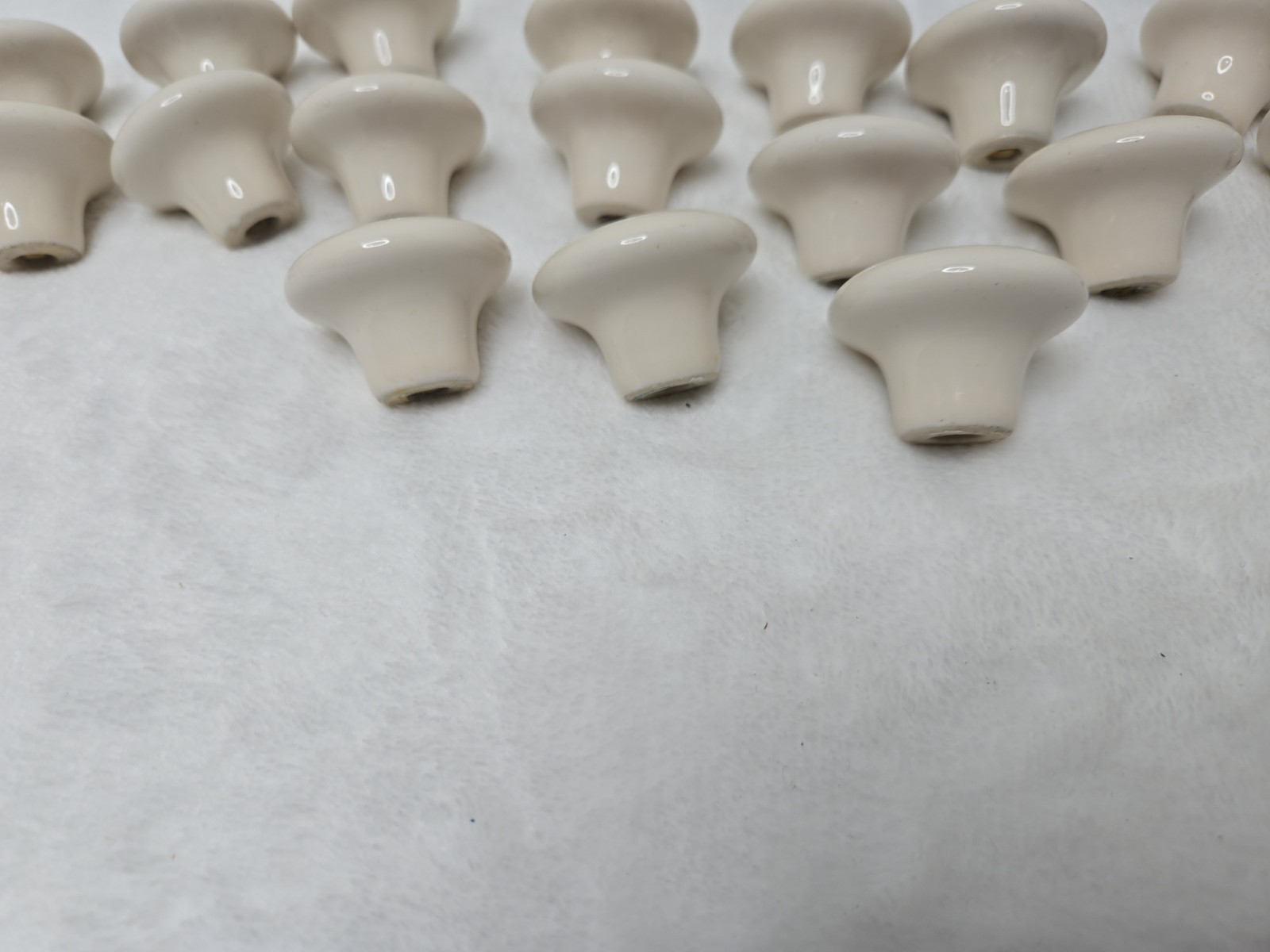 Set 18 Vintage 1 1/2″ Round Porcelain Drawer Pull Knobs, bears, bee, kettle
