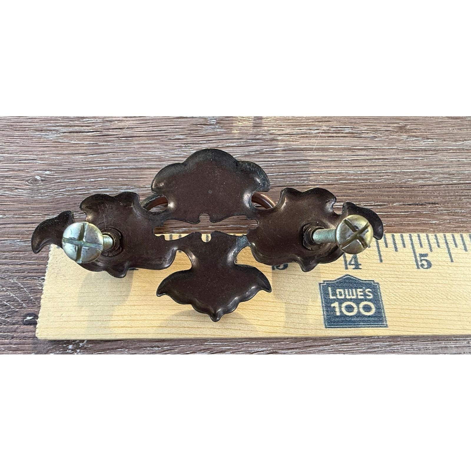 12 Vintage Batwing Drawer Pulls Dark Bronze Chippendale Bail Handles