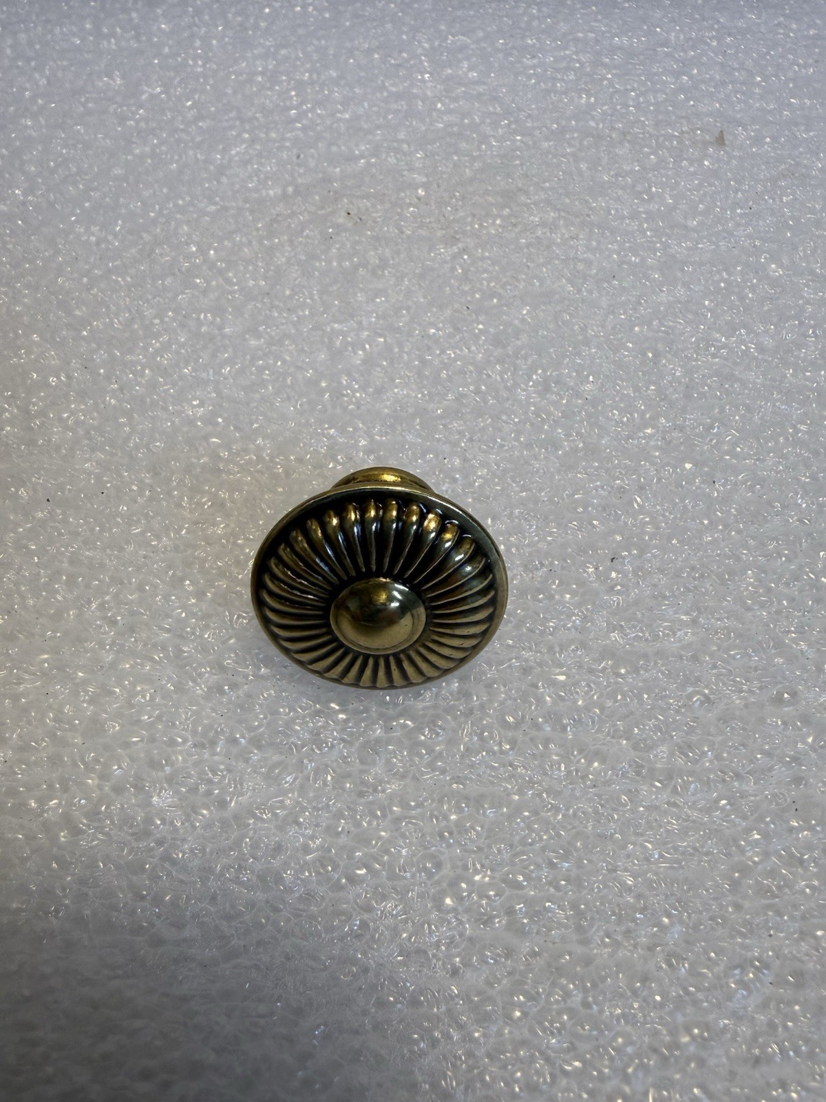 Vintage Brass antique hardware Mushroom MCM drawer pull knob 1” (18)