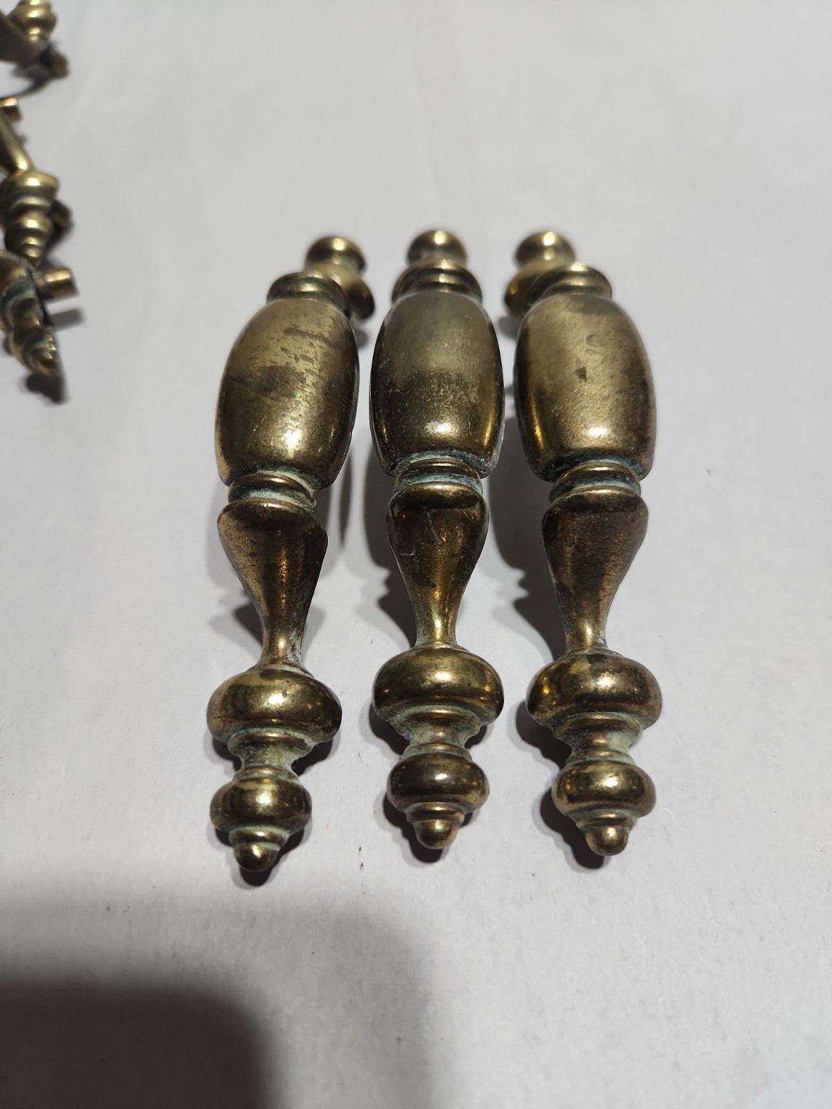 Vintage Keller Brass Co. Drawer Pulls Set Of 6.