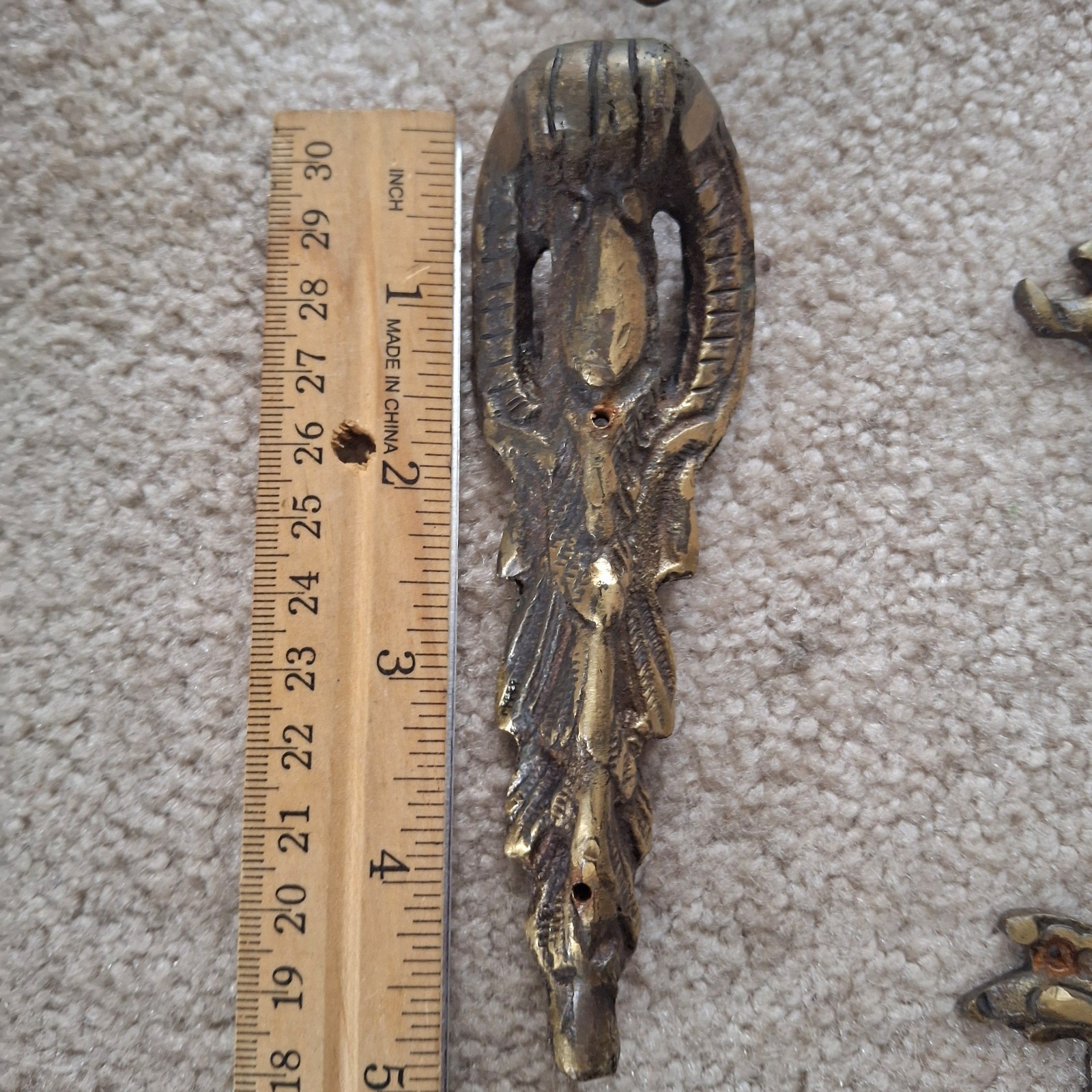 French Provincial Antique Furniture Hardware Brass 11 Pcs