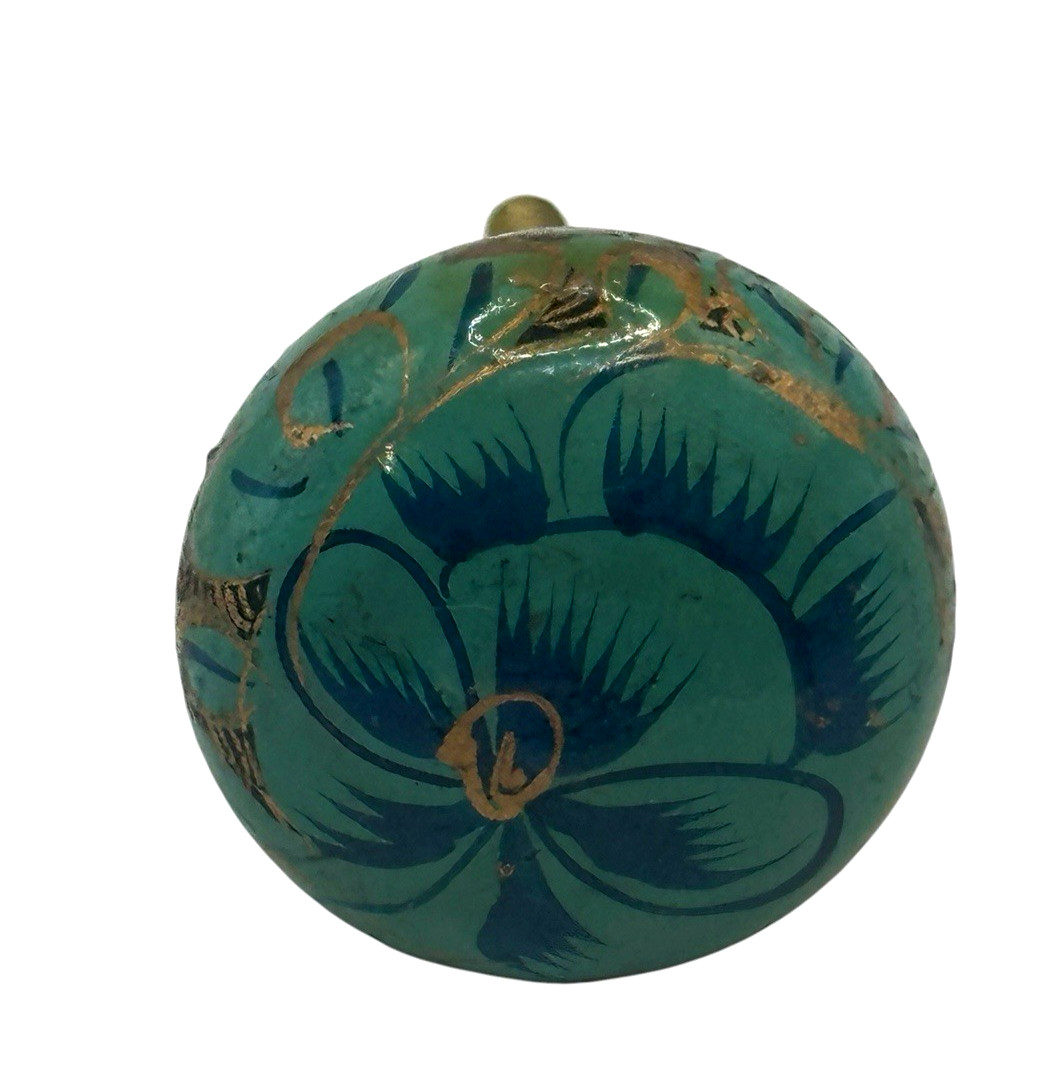 Floral BOHO Cabinet Knob single mount Hand Painted Drawer Pulls 1.5” Wood