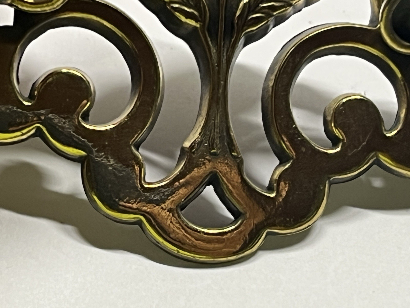 Vtg.Lot (8) NOS Brass Plated Chippendale/Batwing Wheat Design Drop Bail Pulls