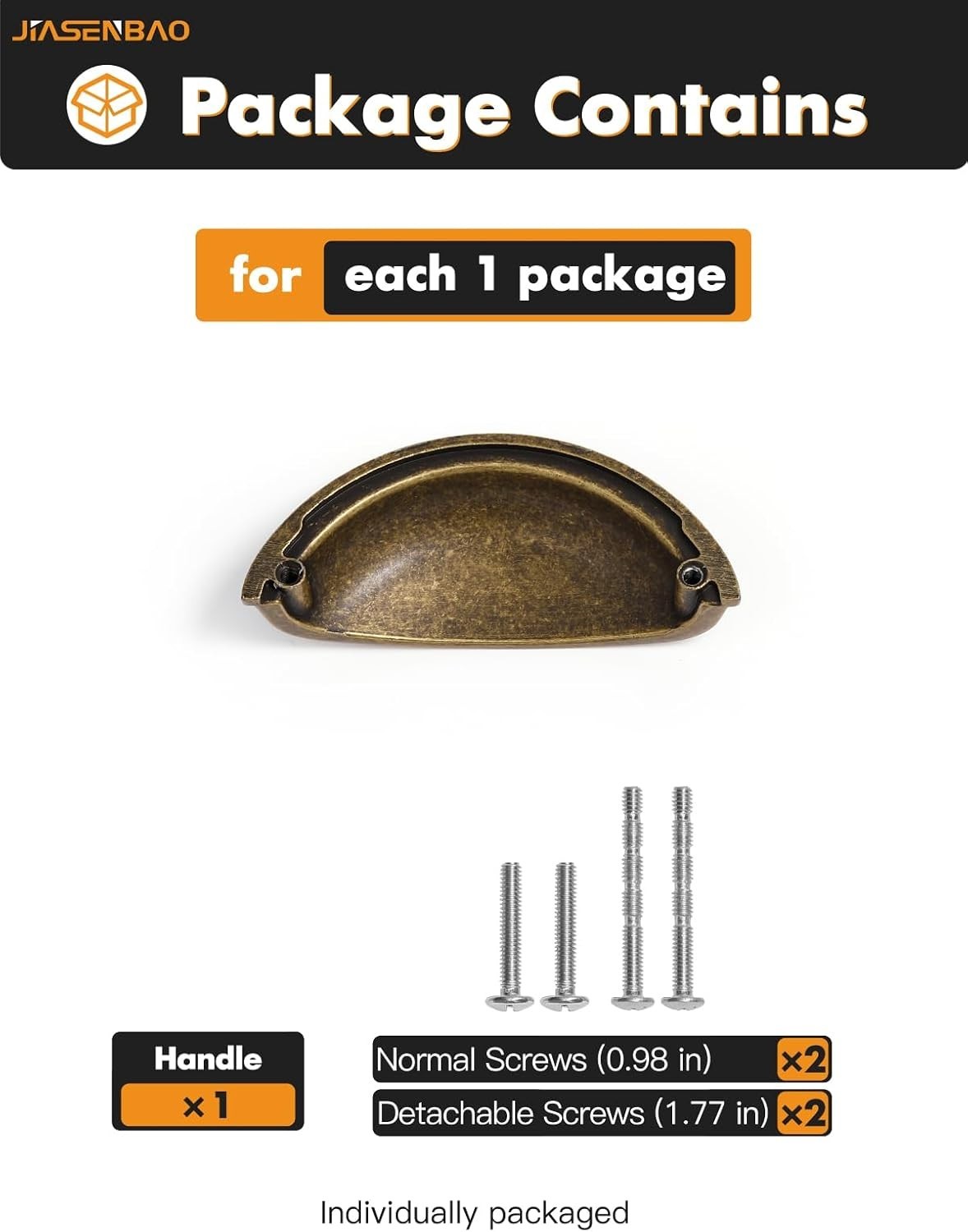 Antique Brass Cabinet Cup Pulls – Vintage Drawer Pulls – 3″ Hole Center – 5 Pack