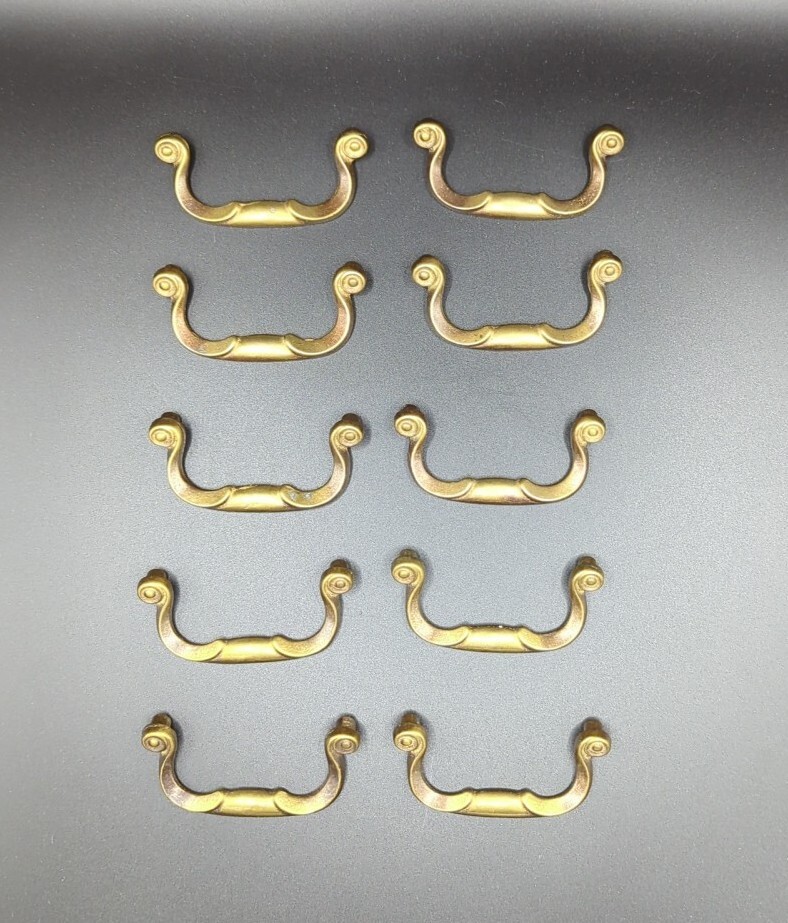 Lot of 10 Keeler Brass K543 Drawer Cabinet Door Pull Handles 2 1/4 Inch Centers